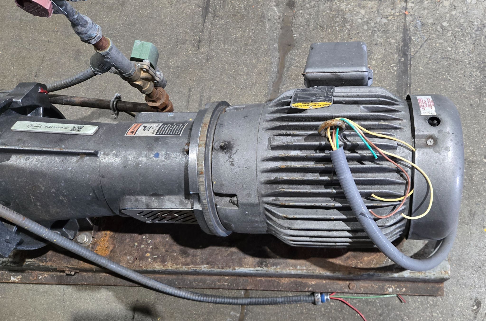 Baldor CEM3774T 10HP AC Motor with Travaini TRVB 40-200/C-M/RX Vacuum Pump USED 5