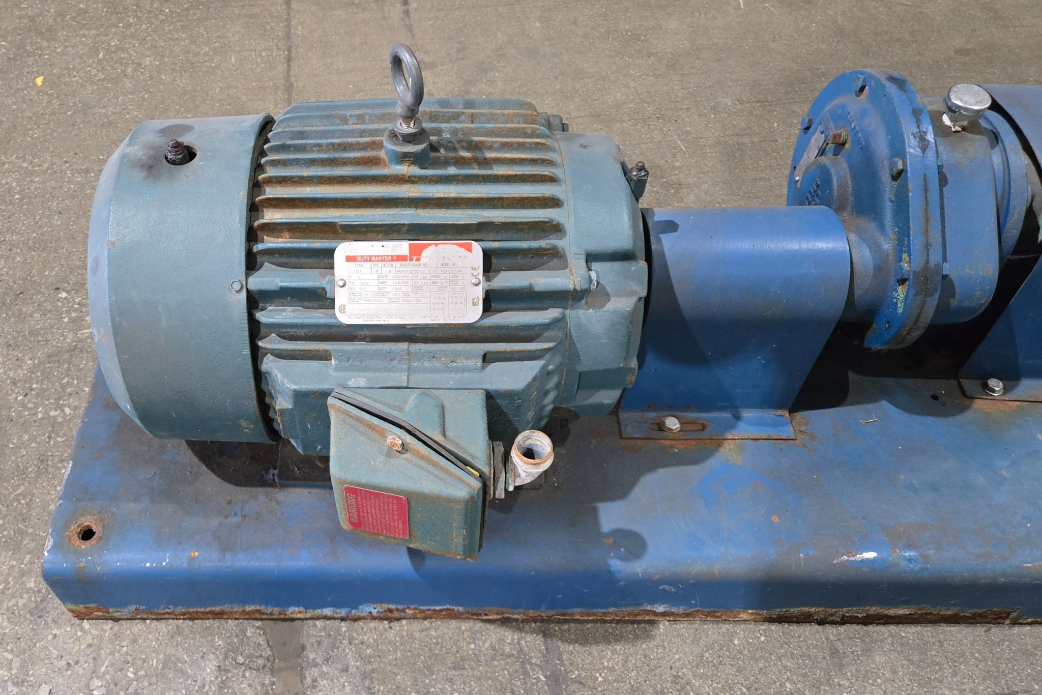 Reliance Electric P21G3315H Motor with Viking Pump K4724 Gear Pump USED 2