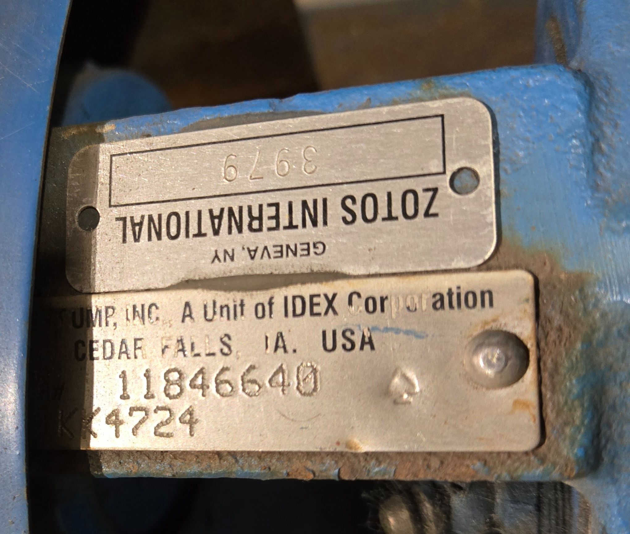 Reliance Electric P21G3315H Motor with Viking Pump K4724 Gear Pump USED 6