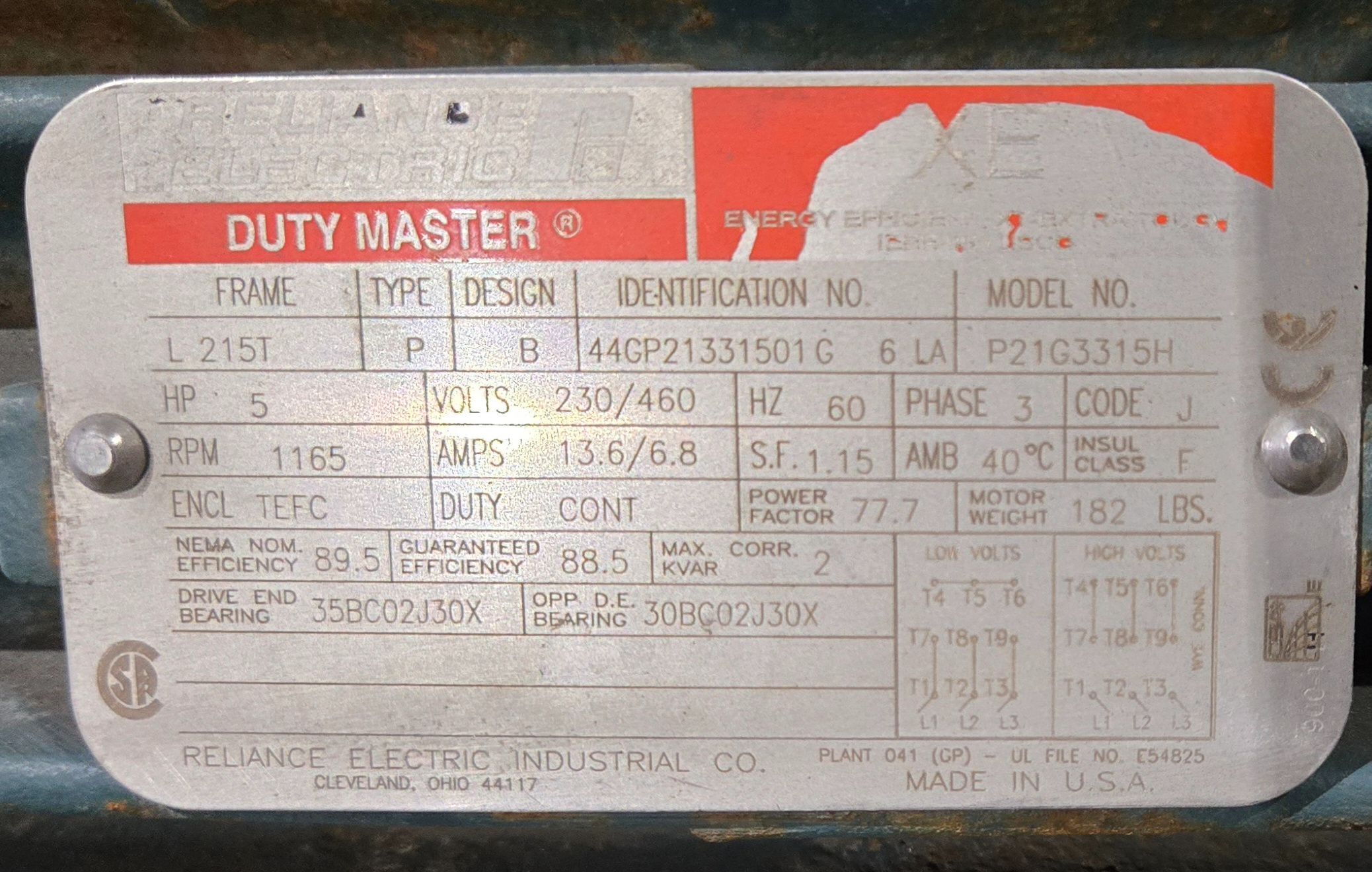 Reliance Electric P21G3315H Motor with Viking Pump K4724 Gear Pump USED 7
