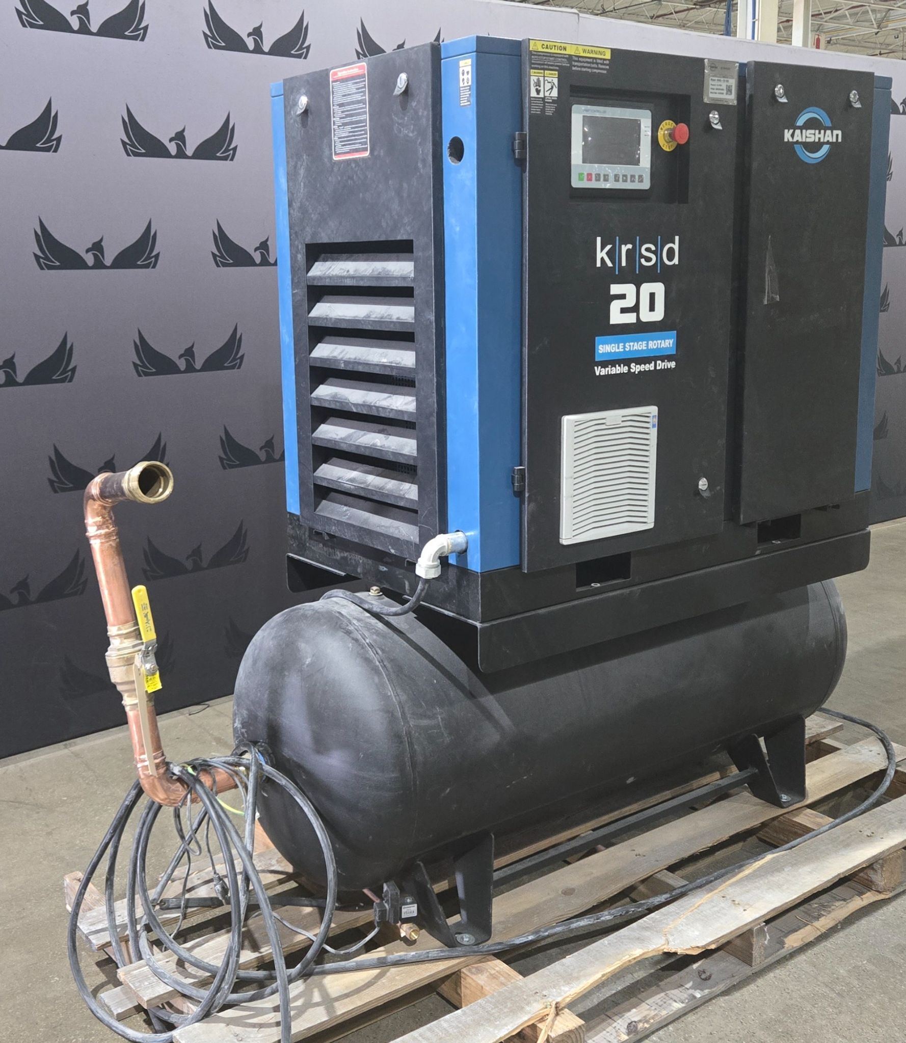 Kaishan KRSD-20 VSD Rotary Screw Air Compressor Tank Mounted NEW 1