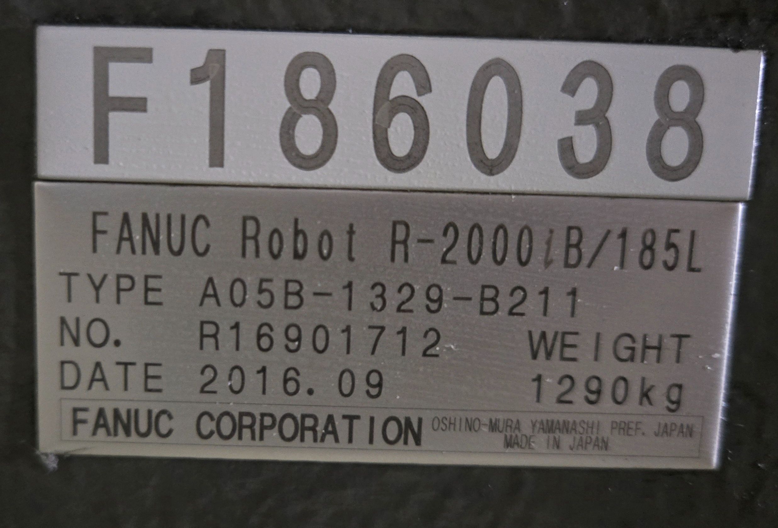 FANUC R-2000iB/185L Complete with R-30iB Controller USED 9
