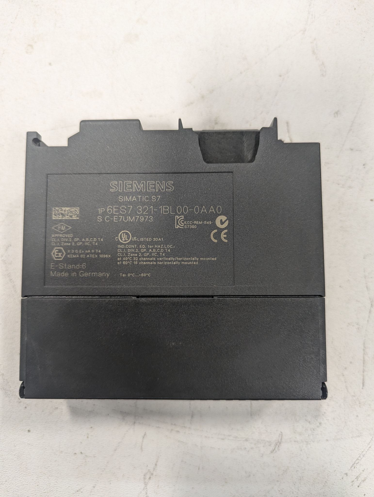 SIEMENS 6ES7 321-1BL00-0AA0 SIMATIC S7-300 Digital Input Module 32x24VDC USED 0