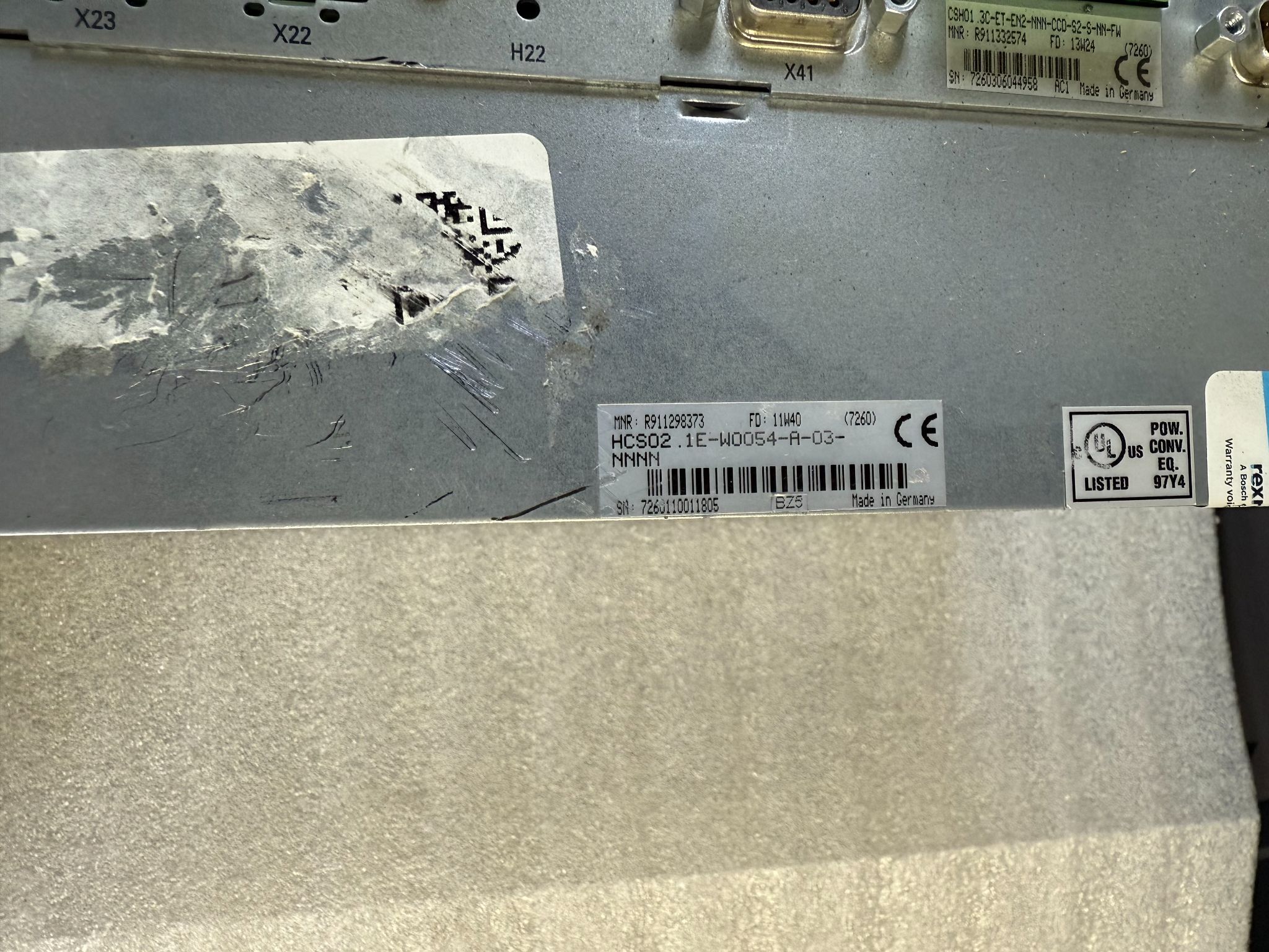 REXROTH HCS02.1E-W0054 IndraDrive HCS02 Drive Controller USED 3