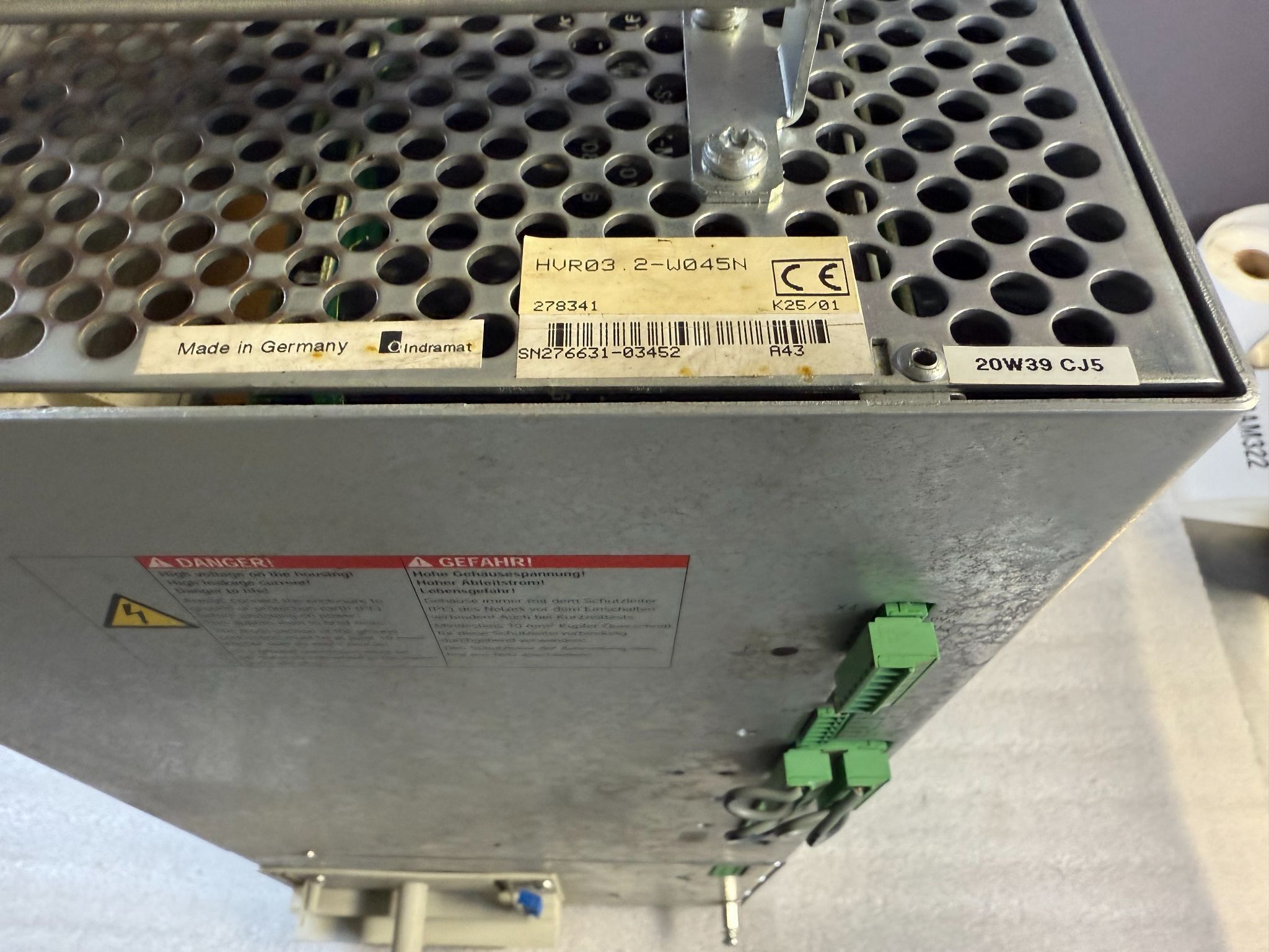 REXROTH HVR03.2‑W045N HVR Power Supply USED 4