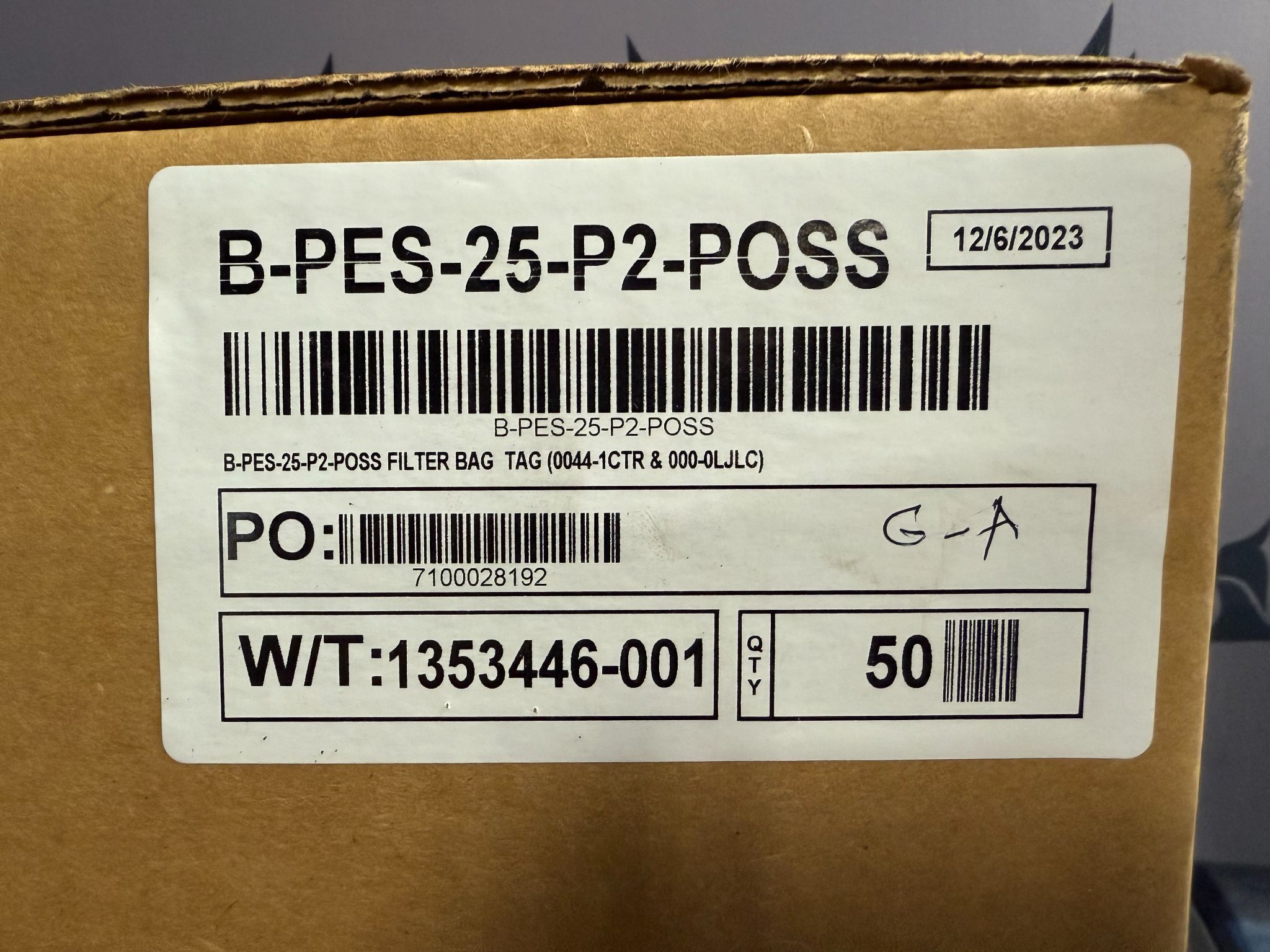AJR B‑PES‑25‑P2‑POSS Polyester Felt Liquid Filter Bag NEW (50 Pack) 4