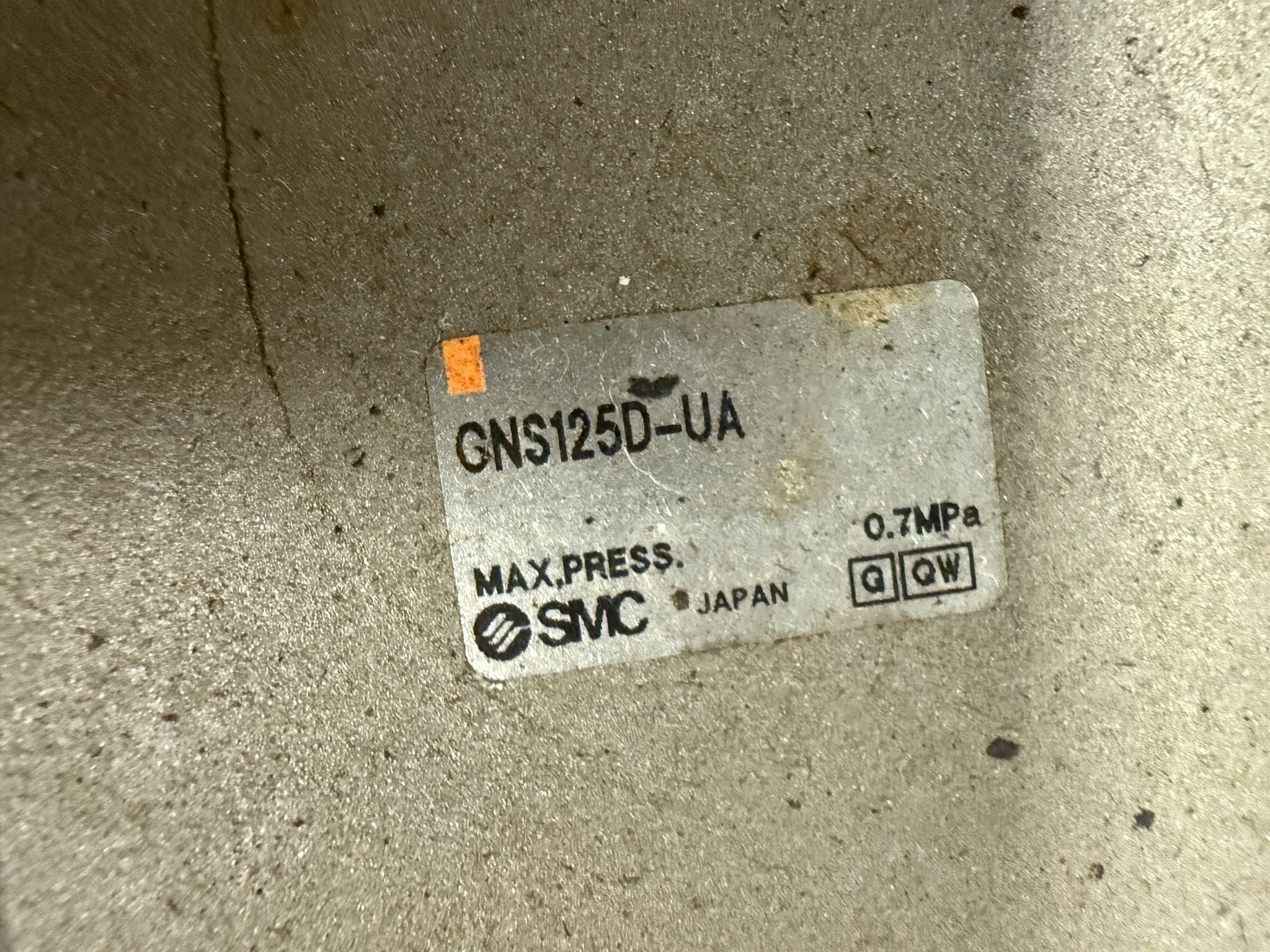 SMC CNSF125-550-D Pneumatic Cylinder w/ CNS125D-UA Lock USED 2