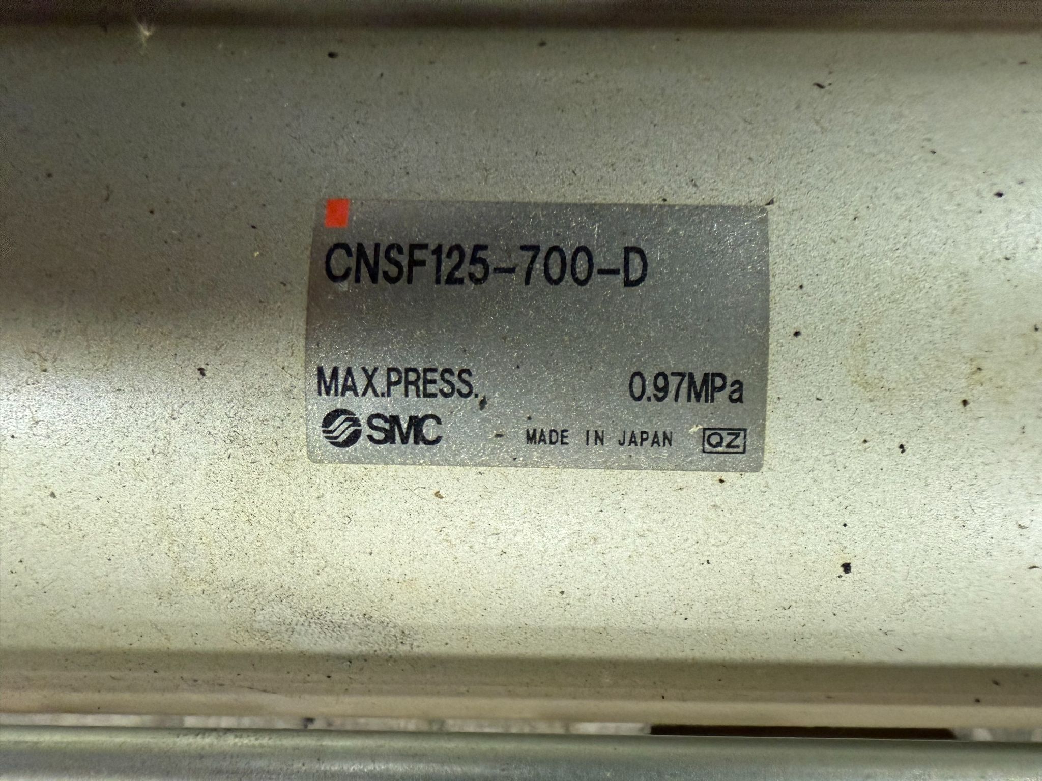 SMC CNSF125-700-D Pneumatic Cylinder w/CNS125D-UA Lock USED 1