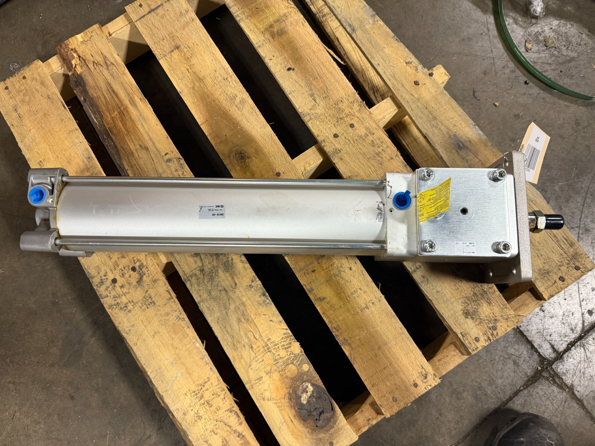 SMC C96NF100-400C Pneumatic Cylinder w/ MWB100TF-UA Lock USED 0
