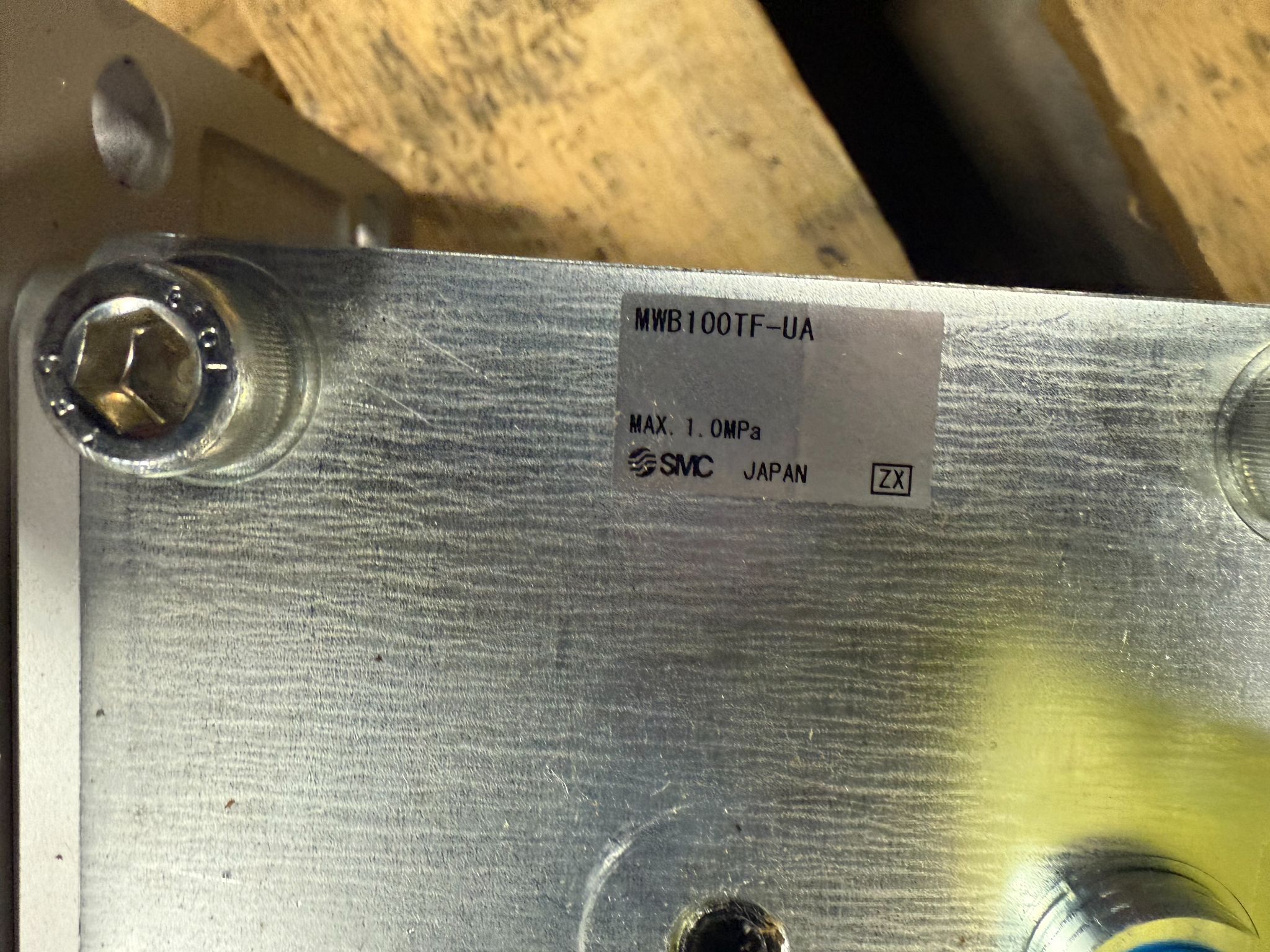 SMC C96NF100-400C Pneumatic Cylinder w/ MWB100TF-UA Lock USED 2