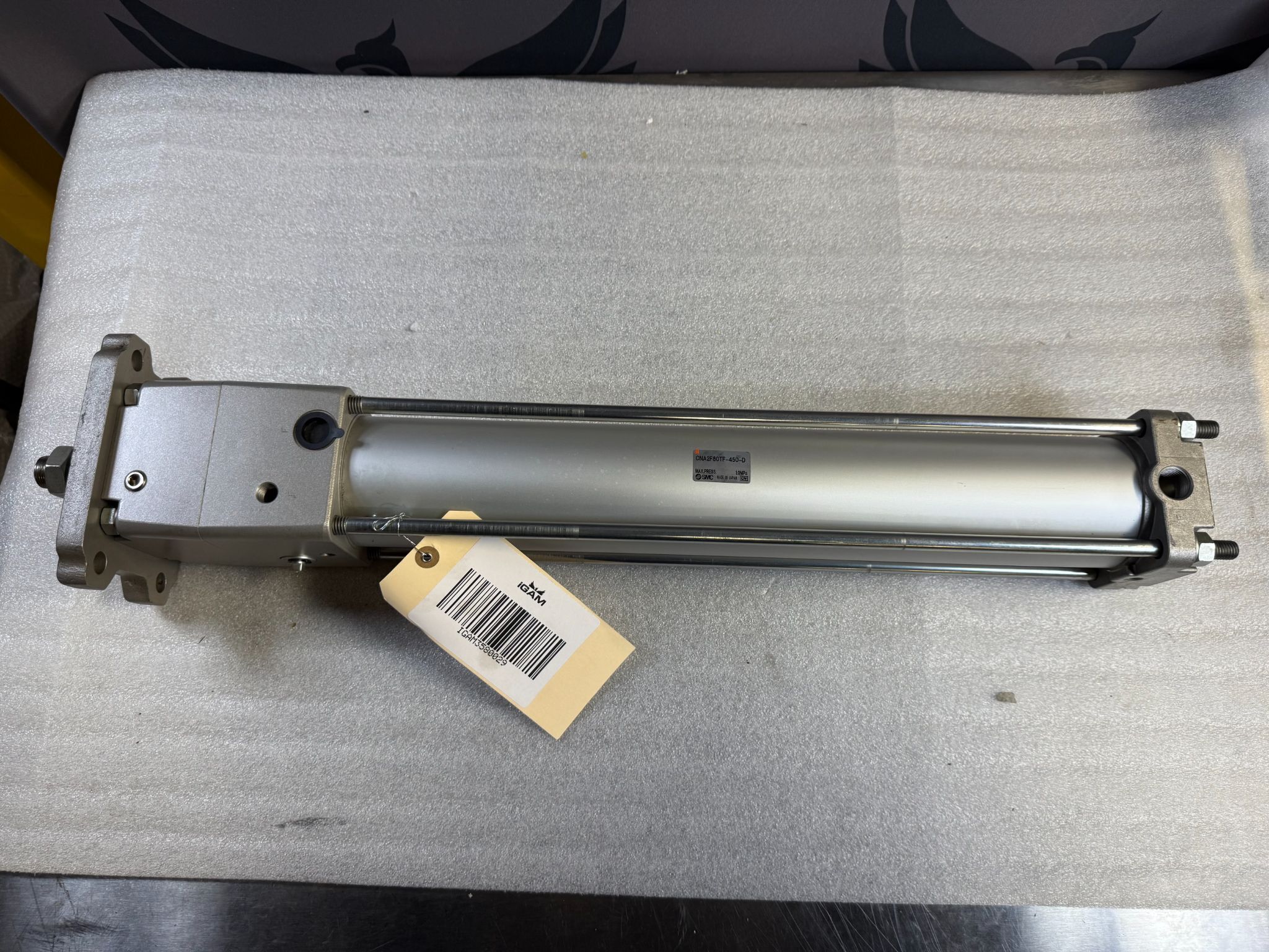 SMC CNA2F80TF-450-D Power Lock Cylinder 80mm Bore 450mm Stroke USED 0