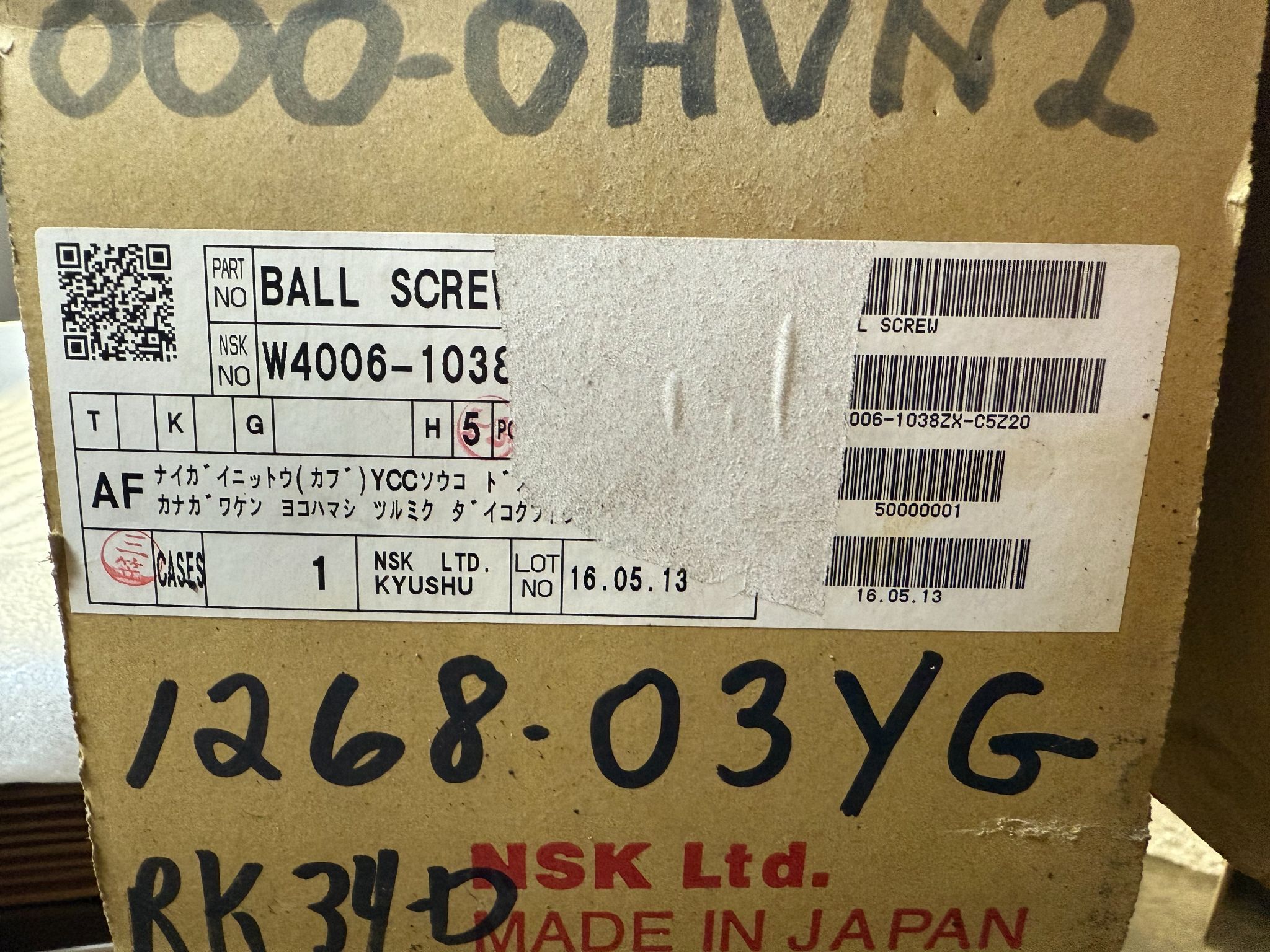 NSK W4006-1038ZX-C5Z Precision Ground Ball Screw NEW 5