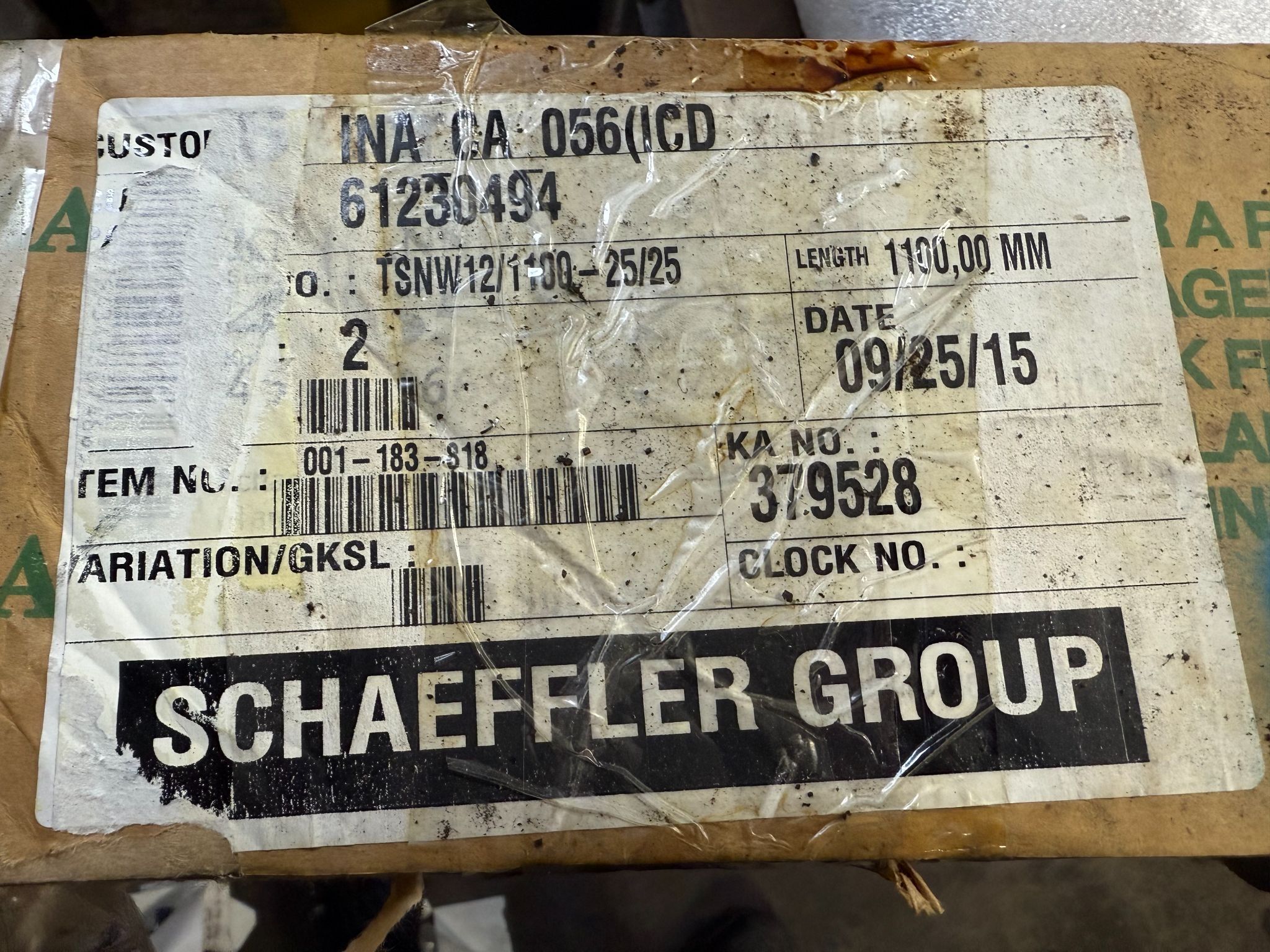 INA TSNW12/1100-25/25 Linear Rail Set NEW 4