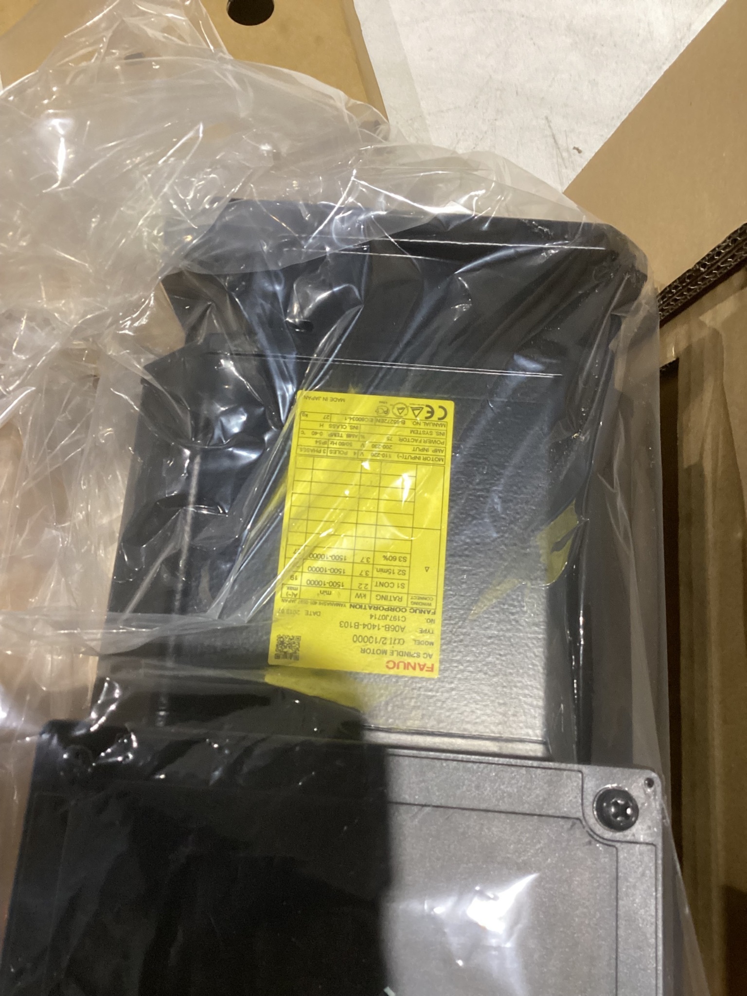 FANUC A06B-1404-B103 AC Servo Motor A12/1000 2.7 kW NEW 1