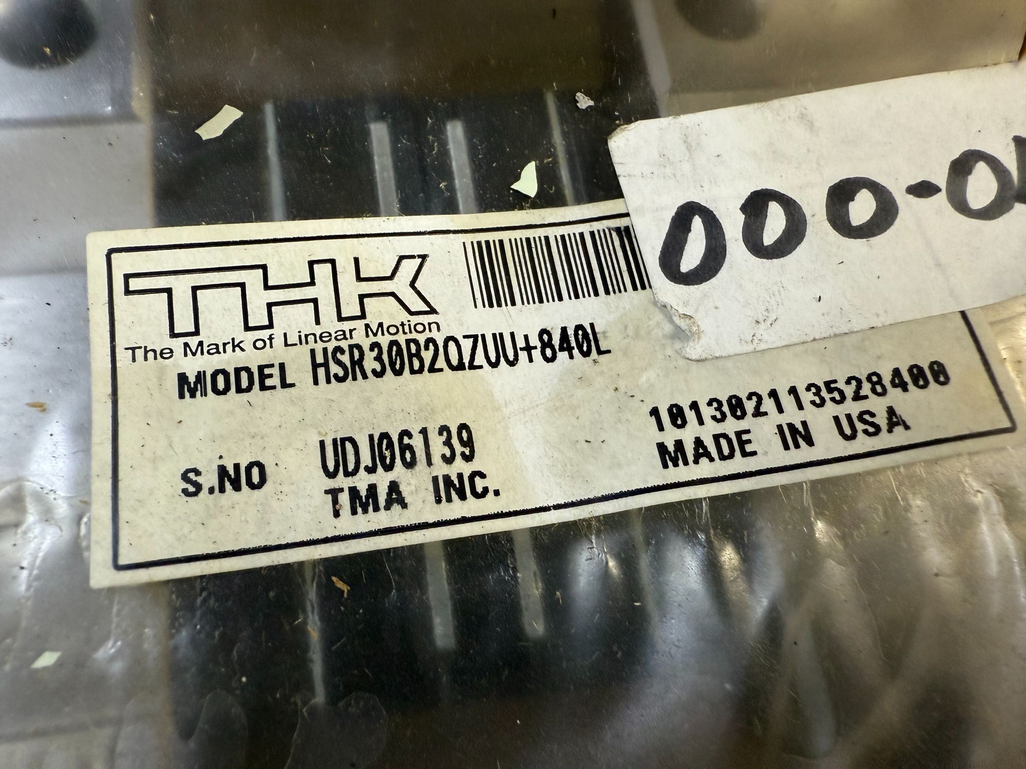 THK HSR30B2QZUU+840L Linear Guide Rail Assembly NEW (2-Pack) 2