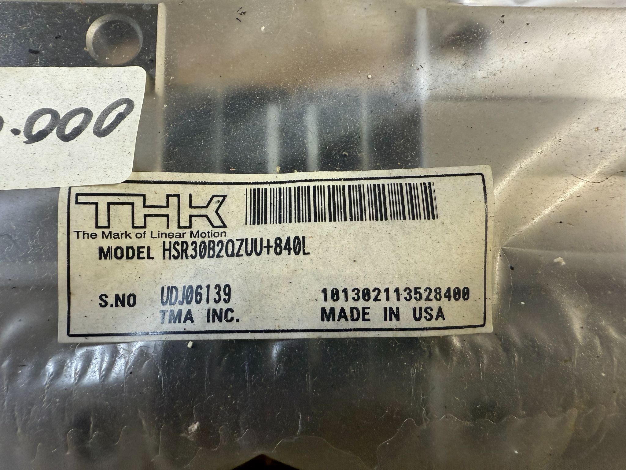 THK HSR30B2QZUU+840L Linear Guide Rail Assembly NEW (2-Pack) 3