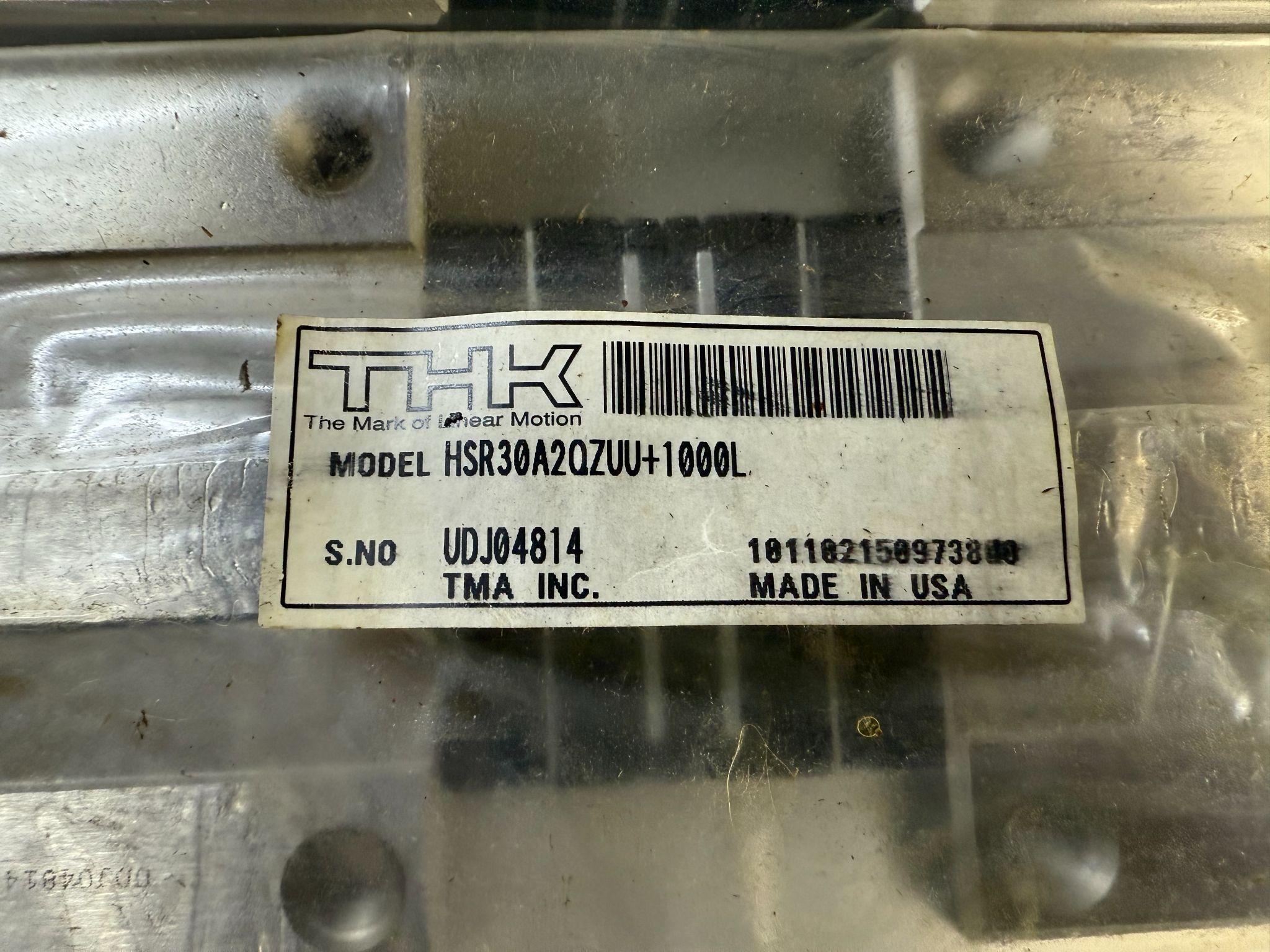 THK HSR30A2QZUU+1000L Linear Guide Rail Assembly NEW (2-Pack) 3