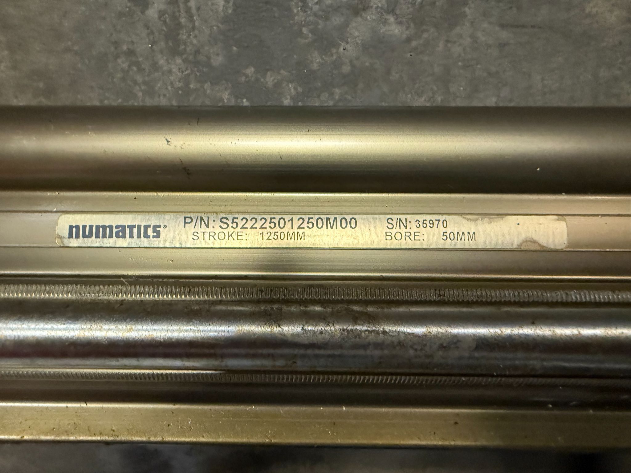 ASCO NUMATICS S5222501250M00 Rodless Pneumatic Actuator, Bore: 50mm, Stroke: 49" USED 3