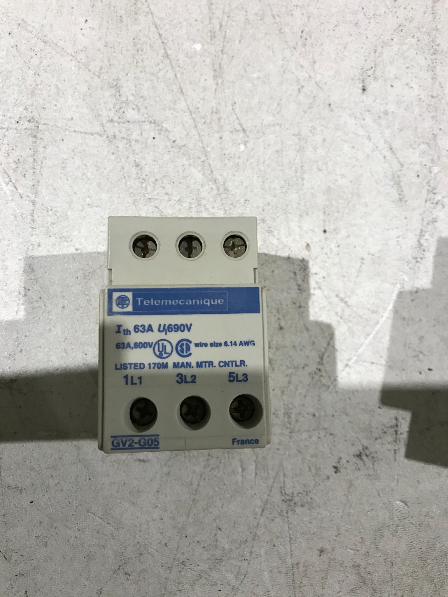 TELEMECANIQUE GV2 G05 CONTACTOR USED 1