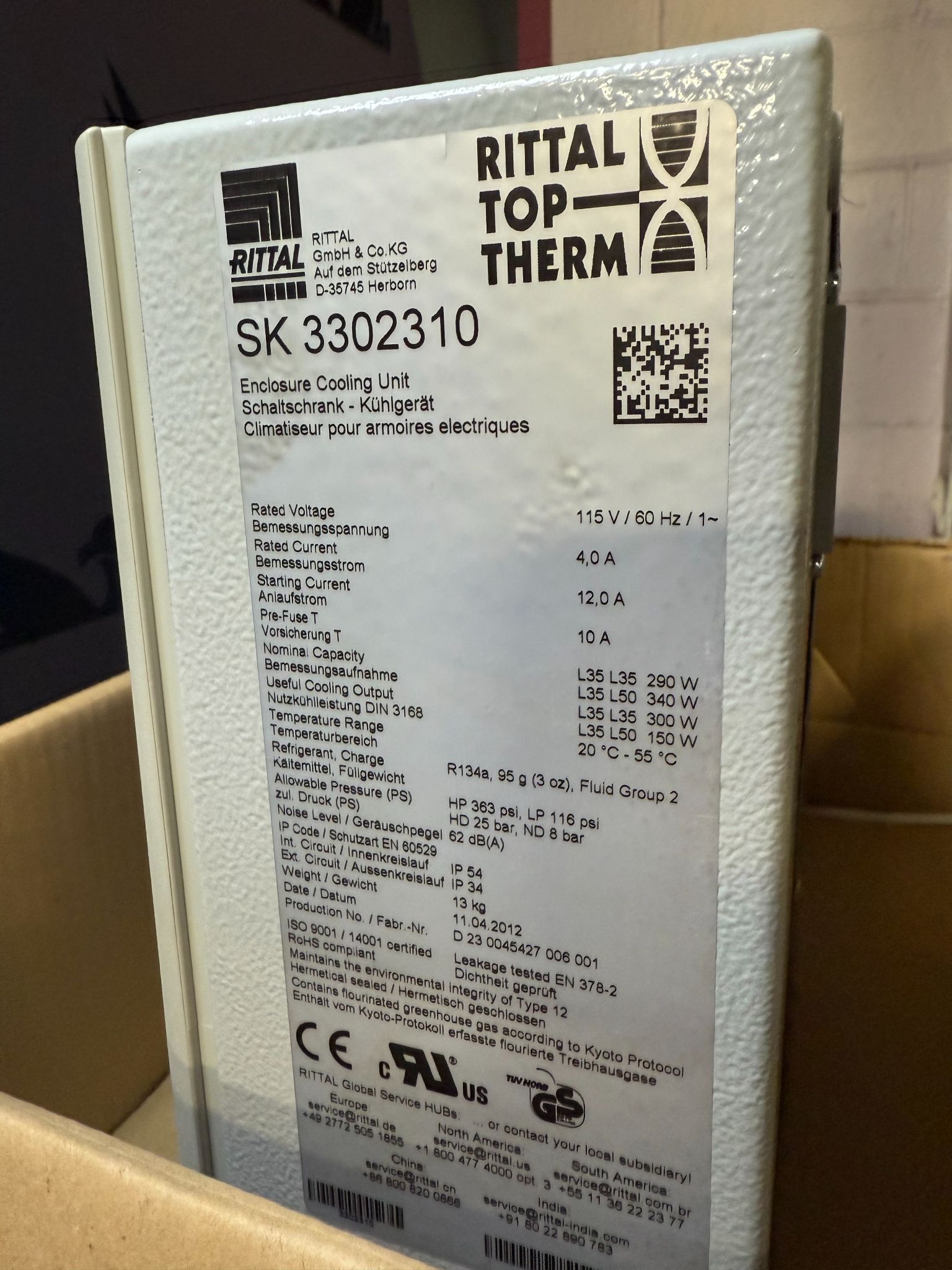 RITTAL SK 3302.310 TopTherm Enclosure Cooling Unit NEW 4