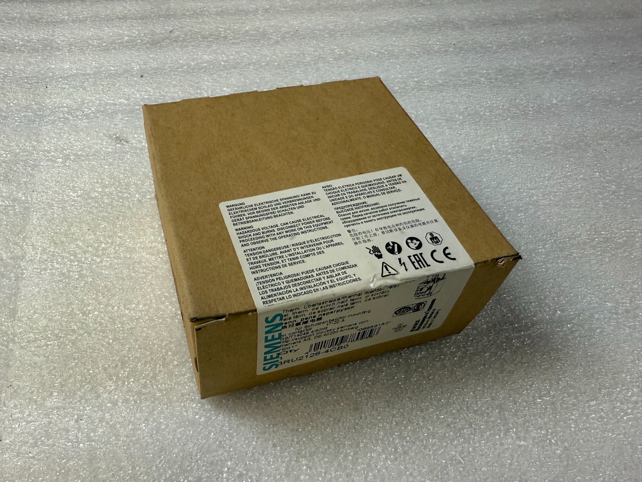 SIEMENS 3RU2126‑4CB0 SIRIUS Thermal Overload Relay 17–22A Class 10 NEW 1