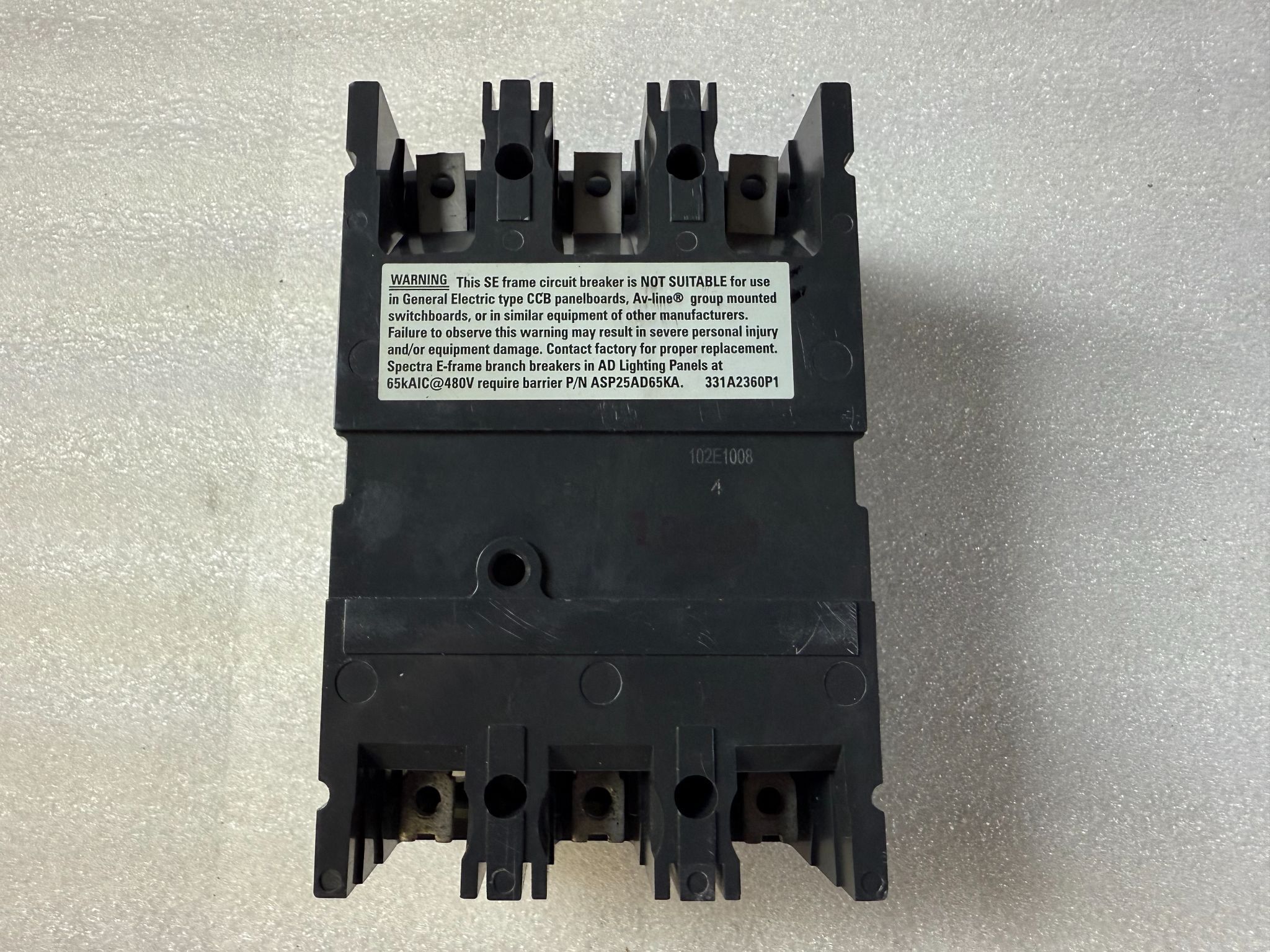 GENERAL ELECTRIC SELA36AT0060 600VAC 60A Current Limiting Circuit Breaker USED 4