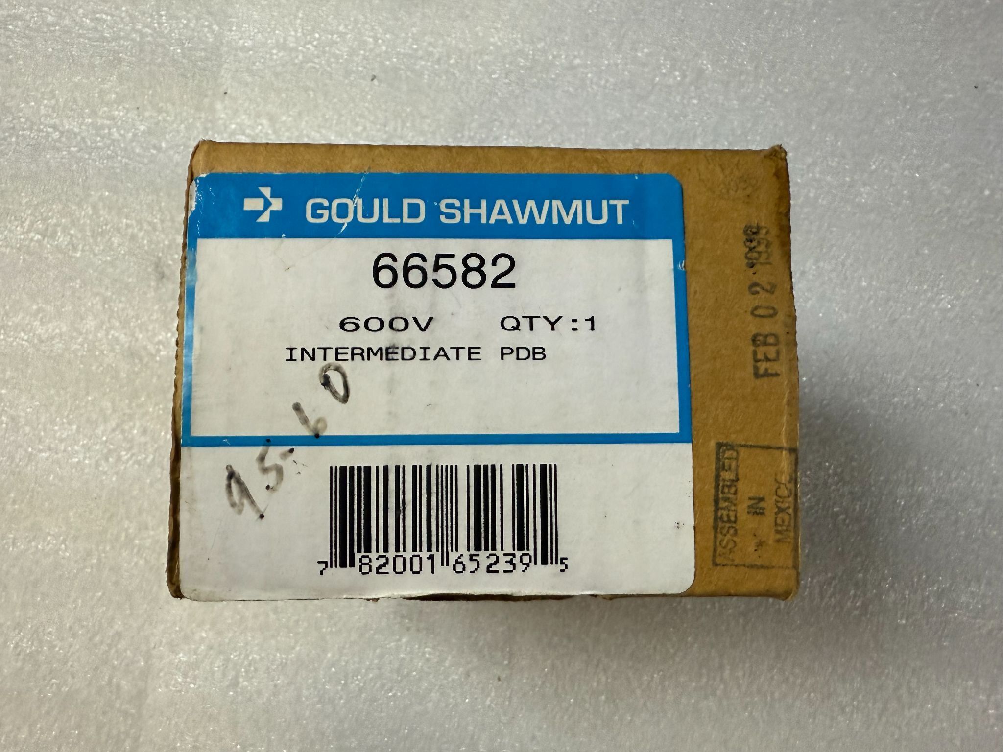 GOULD SHAWMUT 66582 2‑Pole Power Distribution Block NEW 0