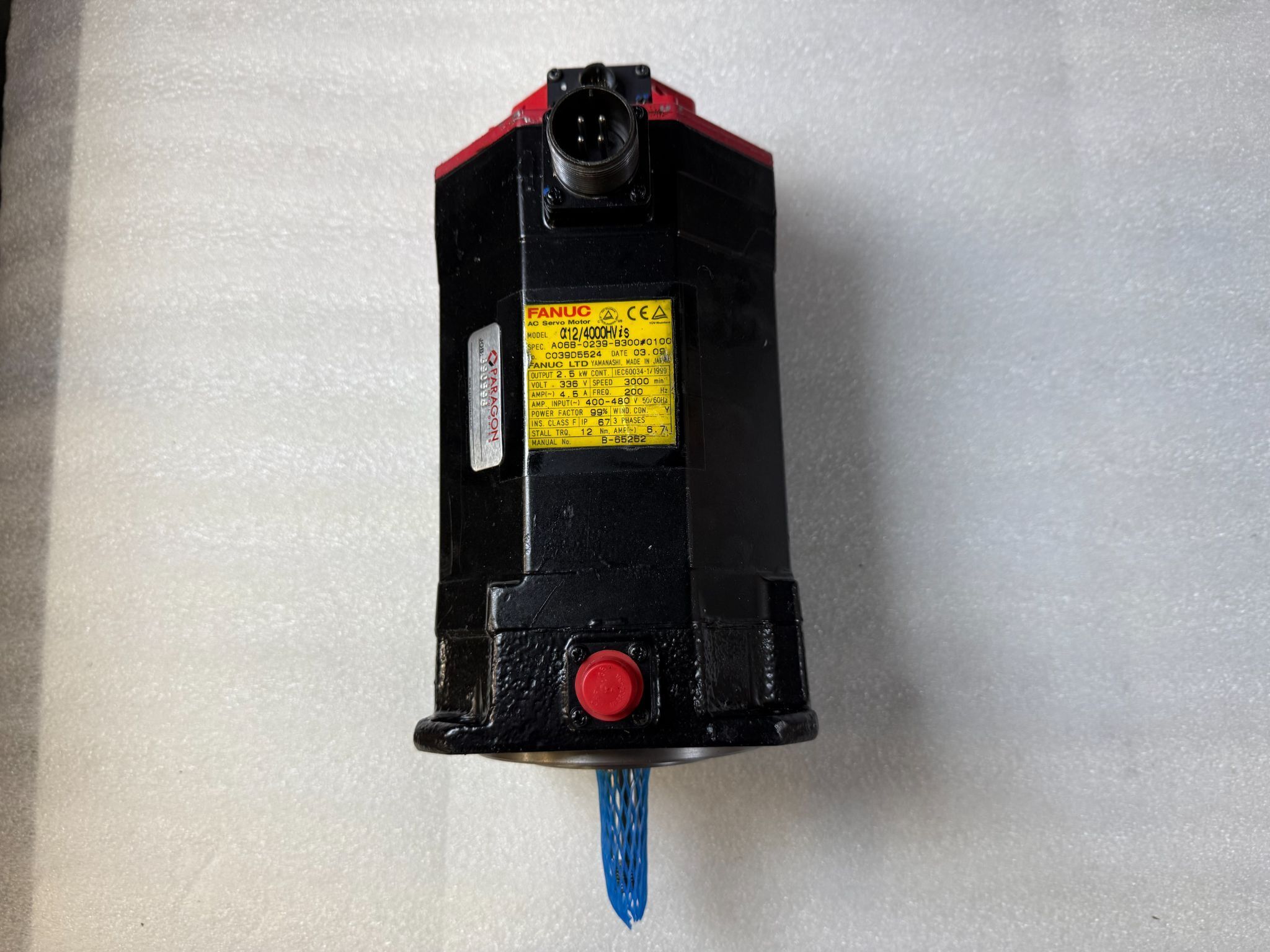 FANUC A06B-0239-B300#0100 Alpha 12/4000HVis AC Servo Motor USED REPAIRED 0