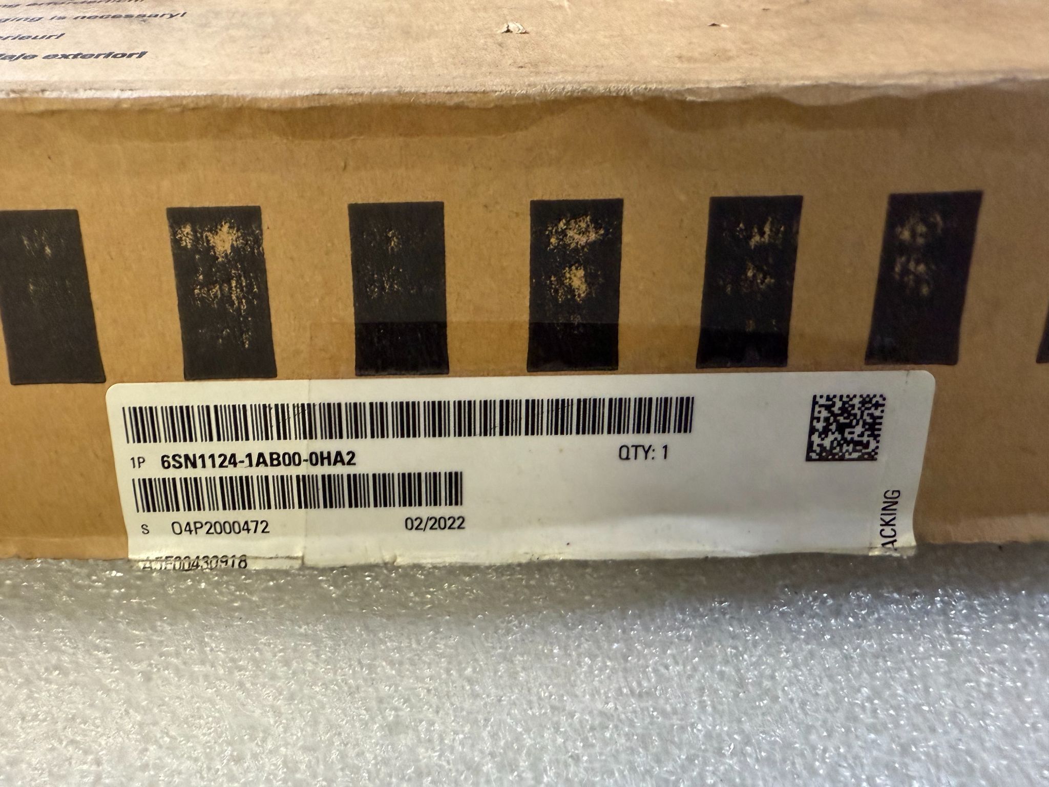 SIEMENS 6SN1124‑1AB00‑0HA2 SIMODRIVE LT‑Module EXT 2x8A USED 0