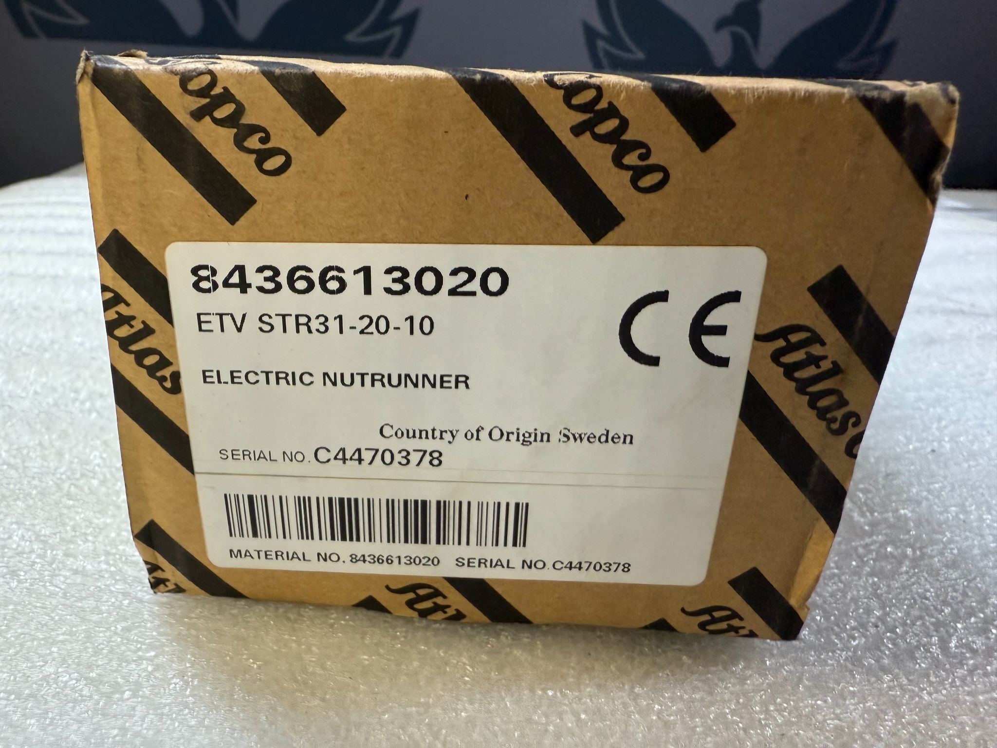 ATLAS COPCO 8436613020 ETV STR31‑20‑10 Electric Nutrunner NEW 0