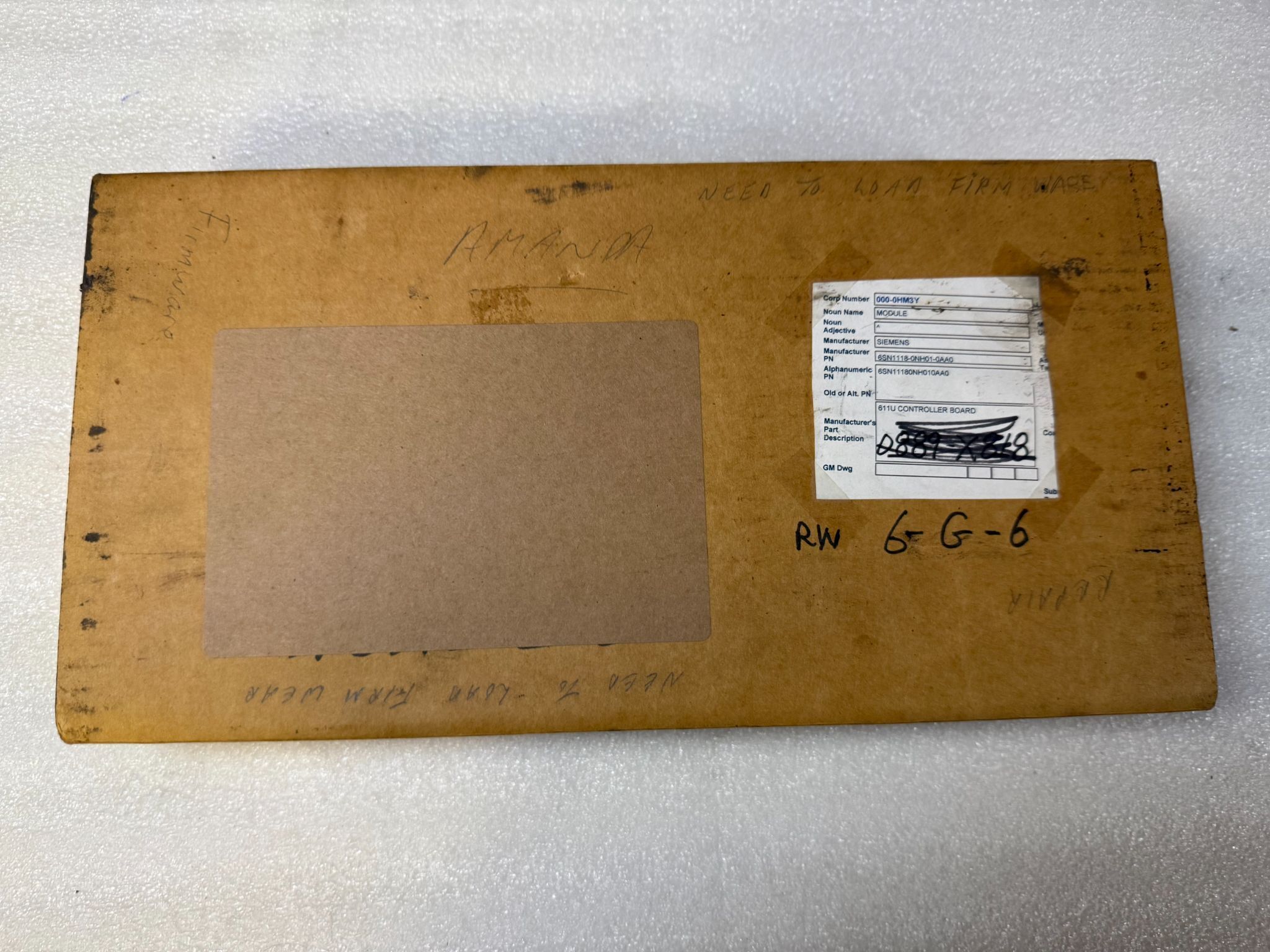 SIEMENS 6SN1118‑0NH01‑0AA0 SIMODRIVE 611U Control Board USED 5