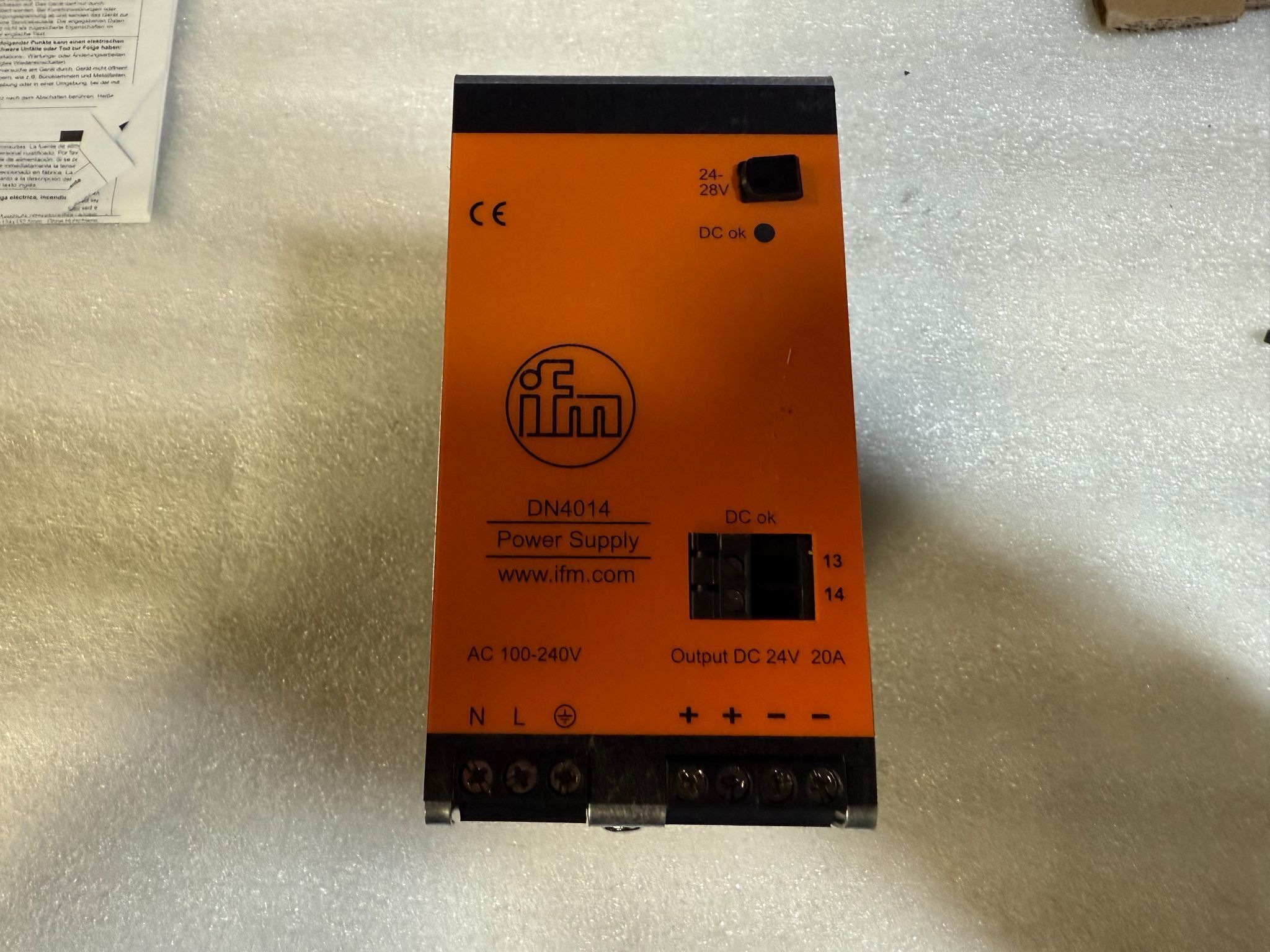 IFM DN4014 1‑Phase Power Supply NEW 3