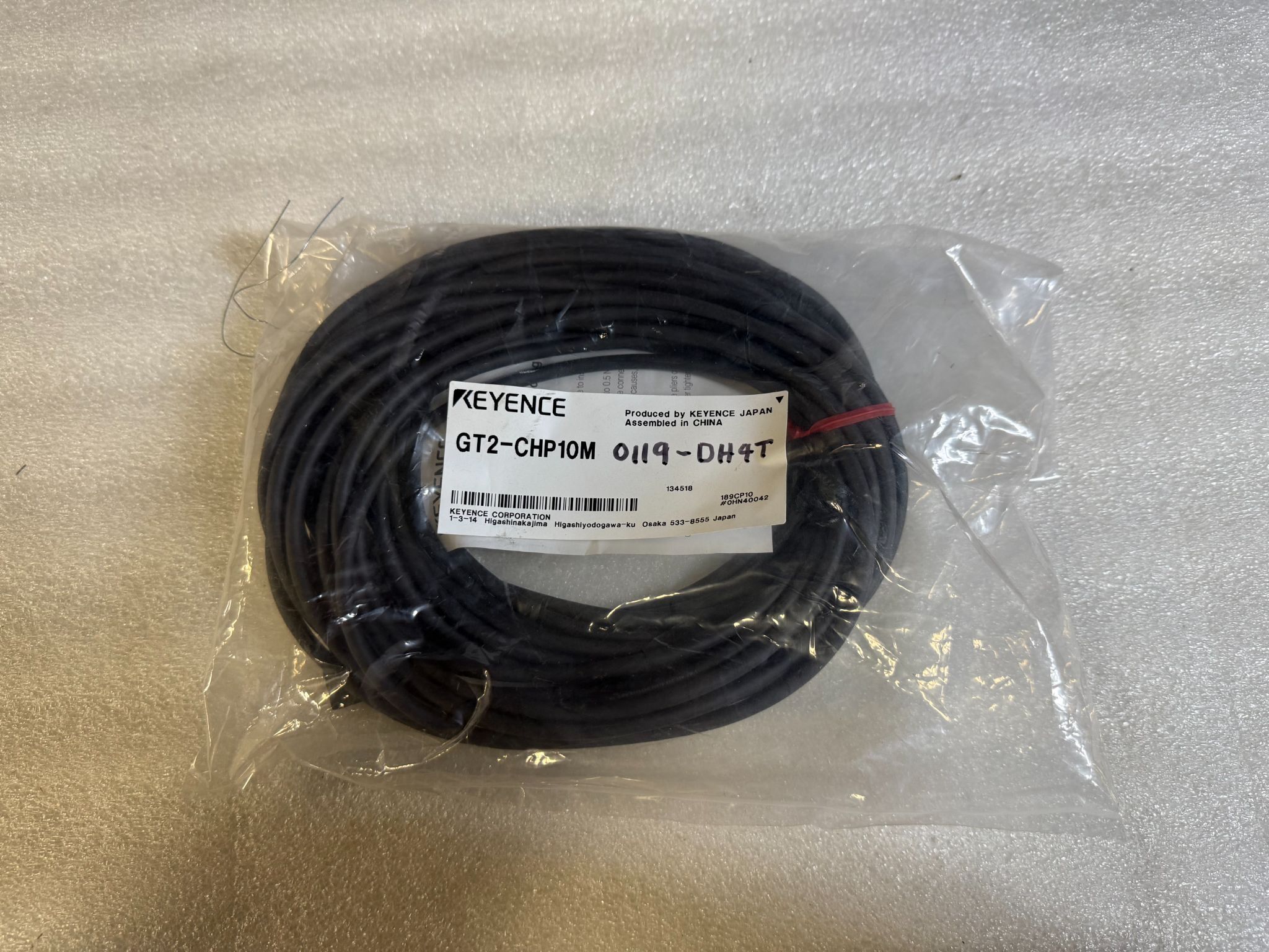 KEYENCE GT2‑CHP10M Sensor Head Cable (10m) NEW 0