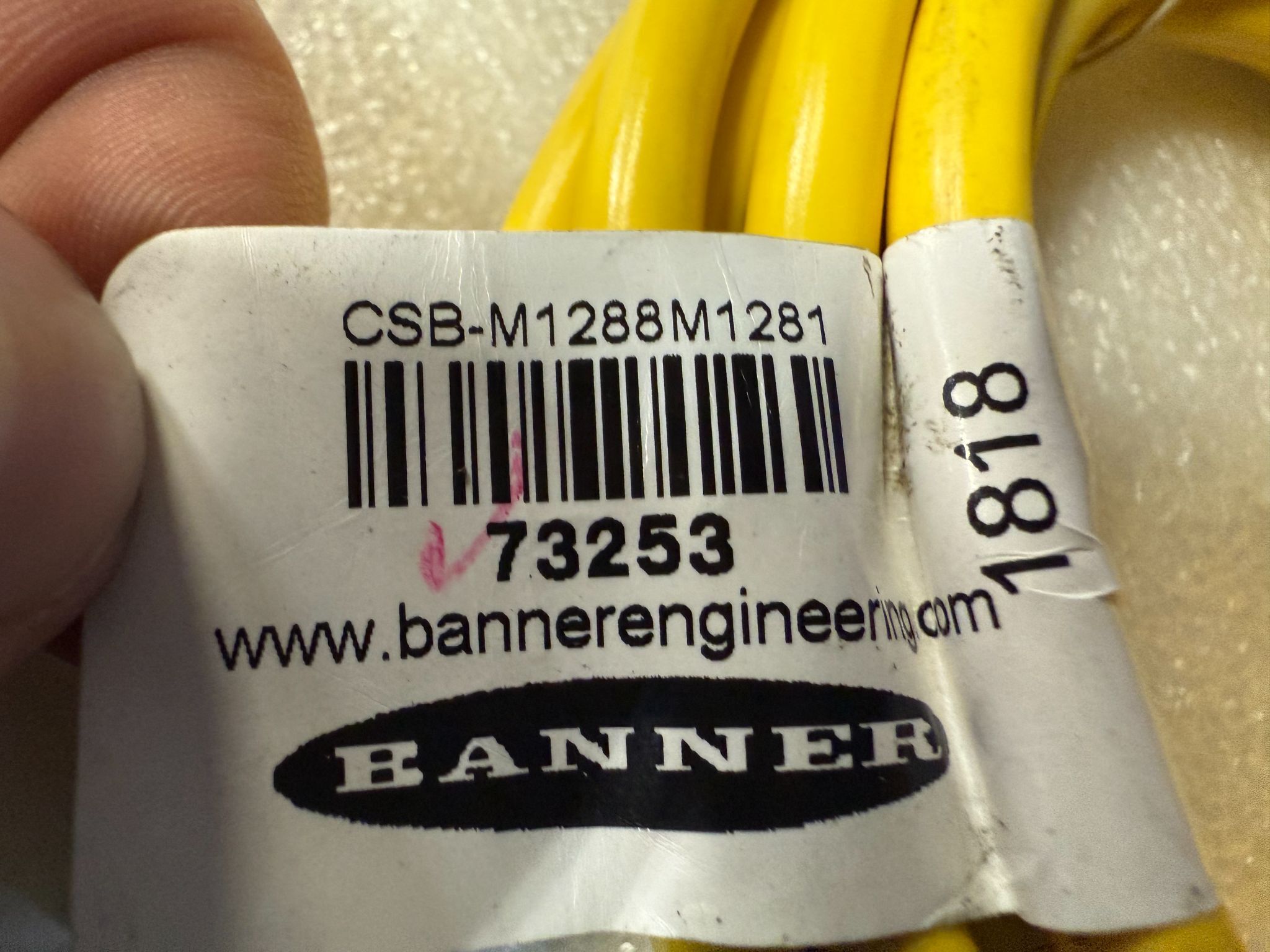 BANNER CSB-M1288M1281 M12 8-Pin Splitter Cordset Cable USED 1