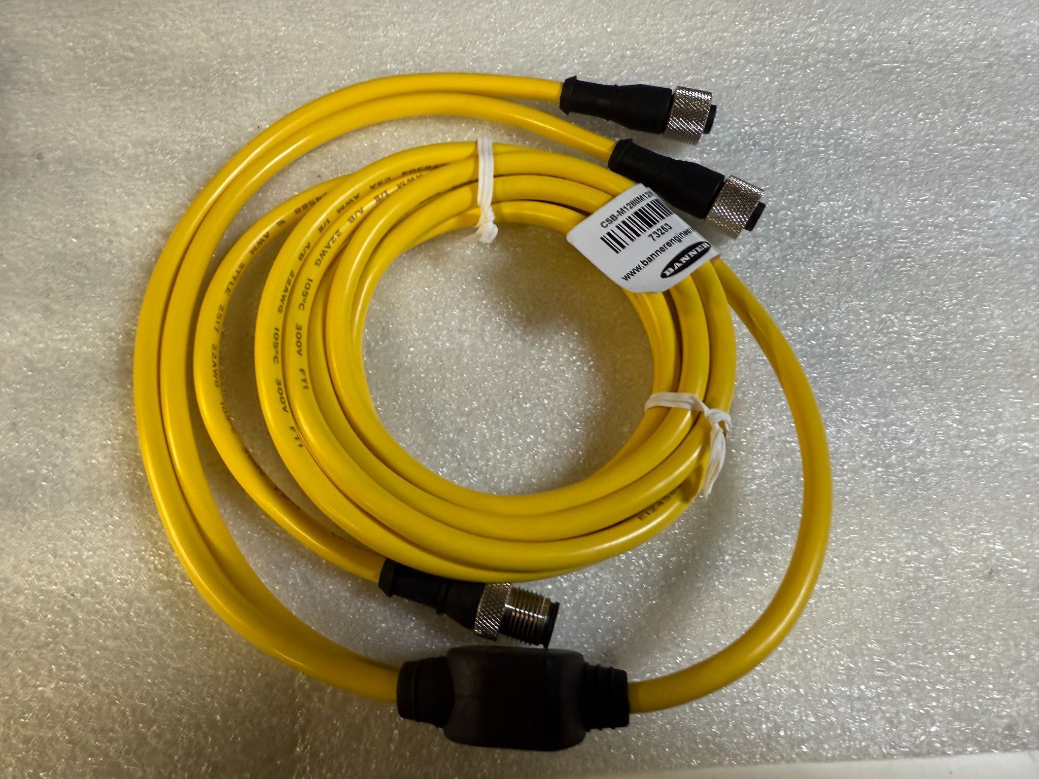 BANNER CSB-M1288M1281 M12 8-Pin Splitter Cordset Cable NEW 2