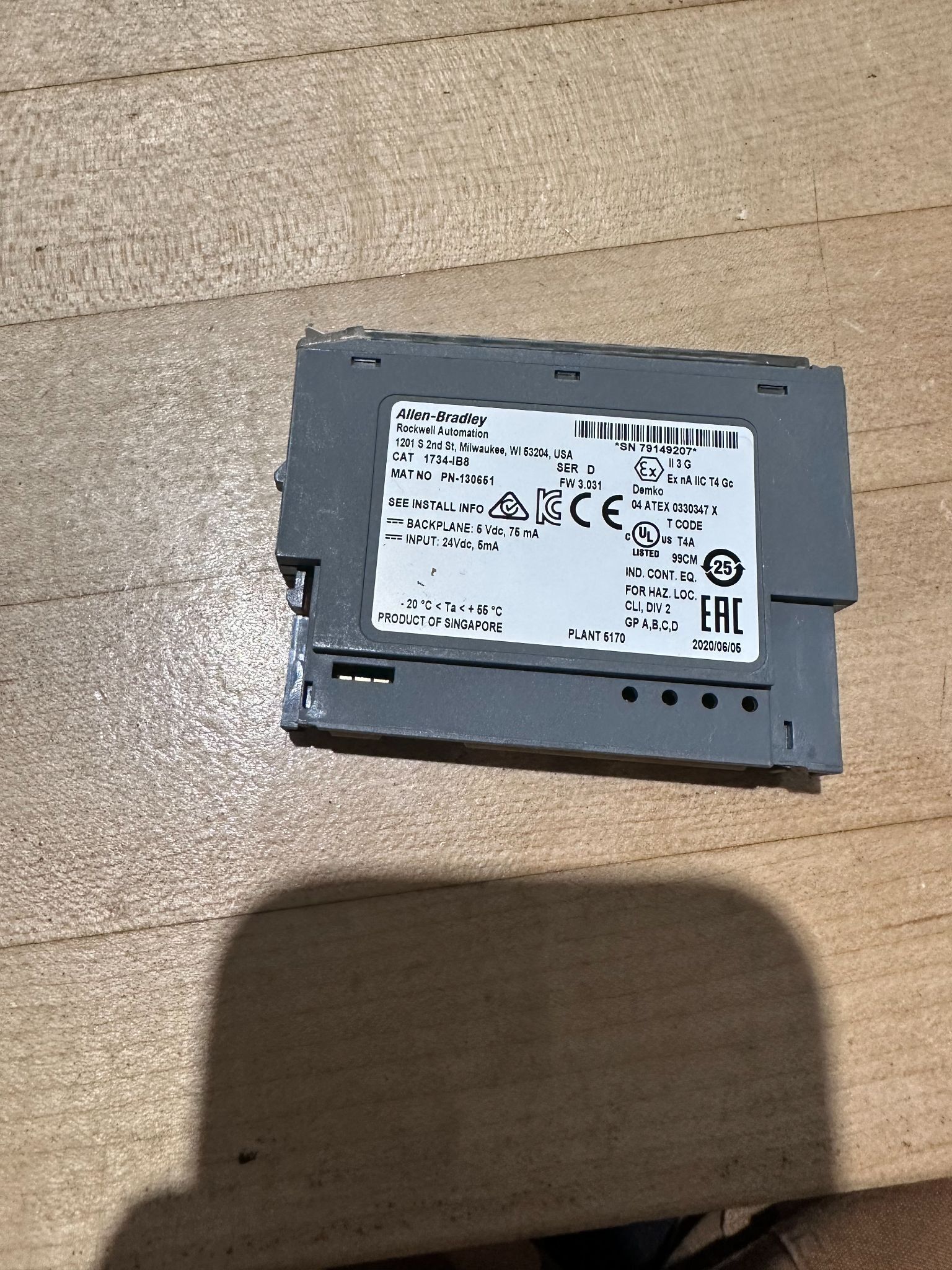 Allen Bradley 1734-IB8 POINT I/O 8-Point Digital Input Module USED 1