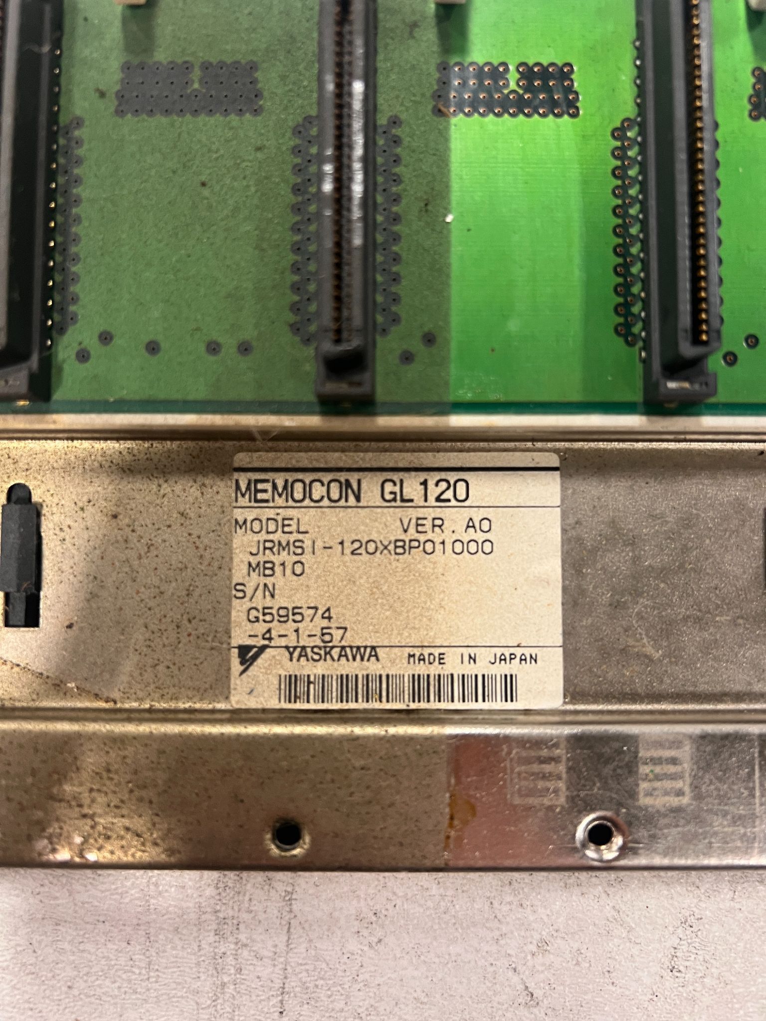 Yaskawa JRMSI-120XBPO1000 MEMOCON GL120 I/O Rack Base USED 1