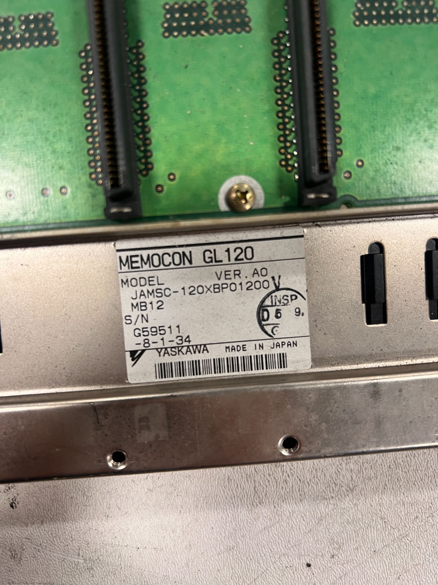 Yaskawa JAMSC-120XBP01200 MEMOCON GL120 I/O Rack Base USED 1