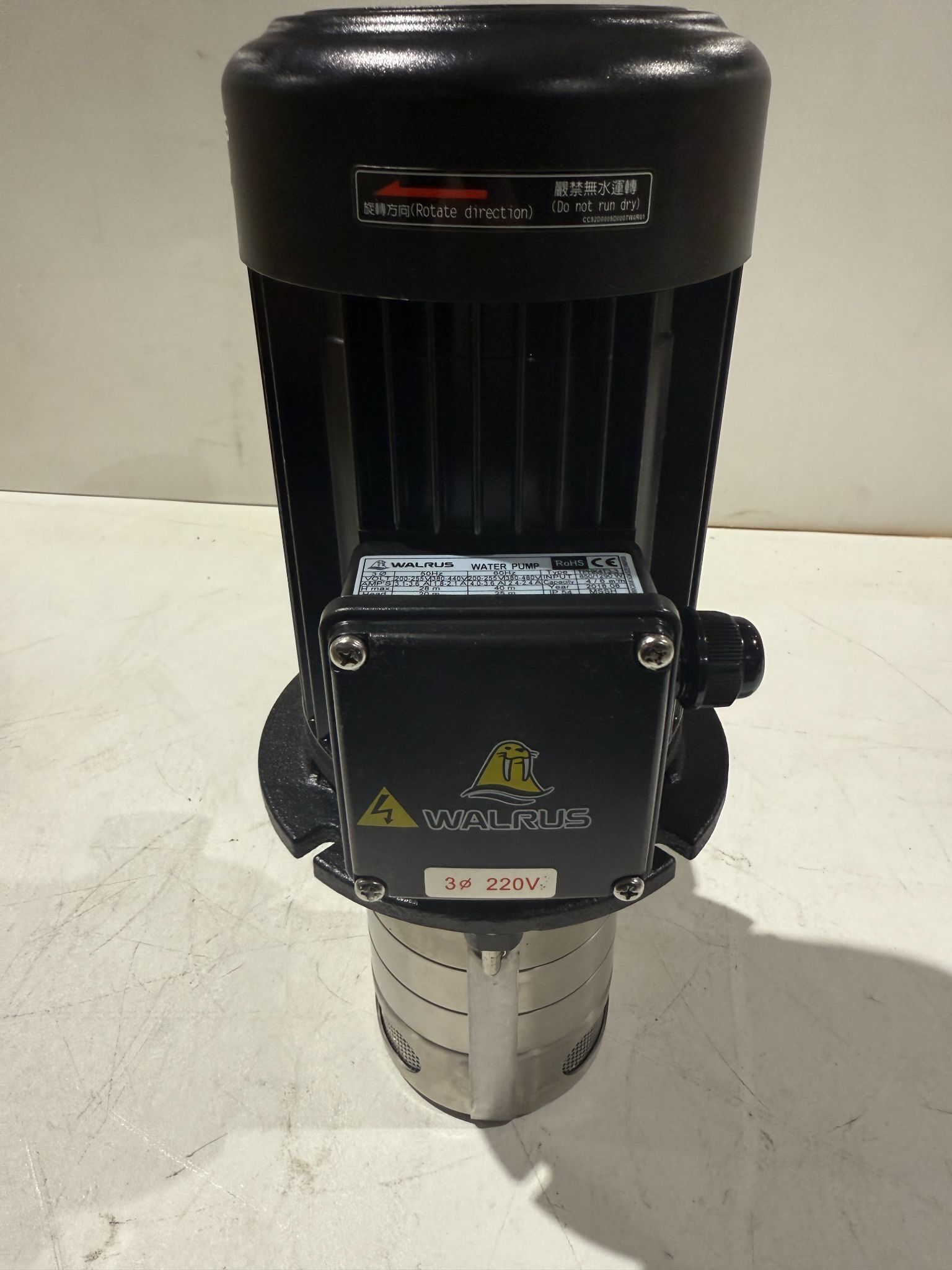 Walrus TPHK4T3-3 Coolant Pump 3 Phase 480V NEW 3