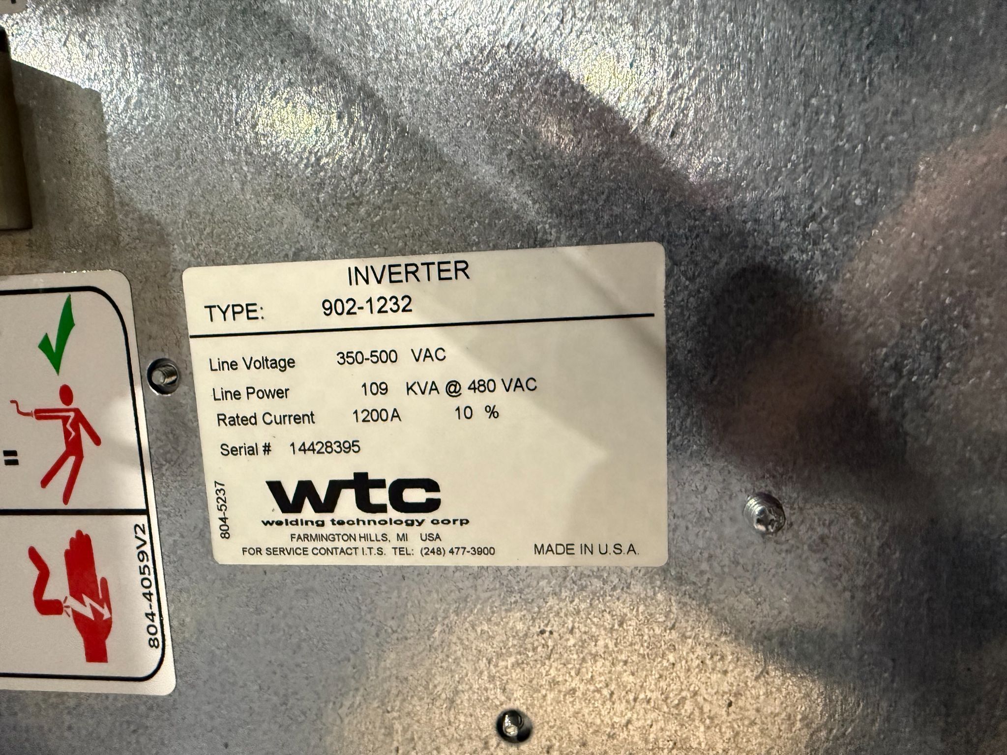 WTC 6043 Gen 6 MFDC Weld Controller USED 4