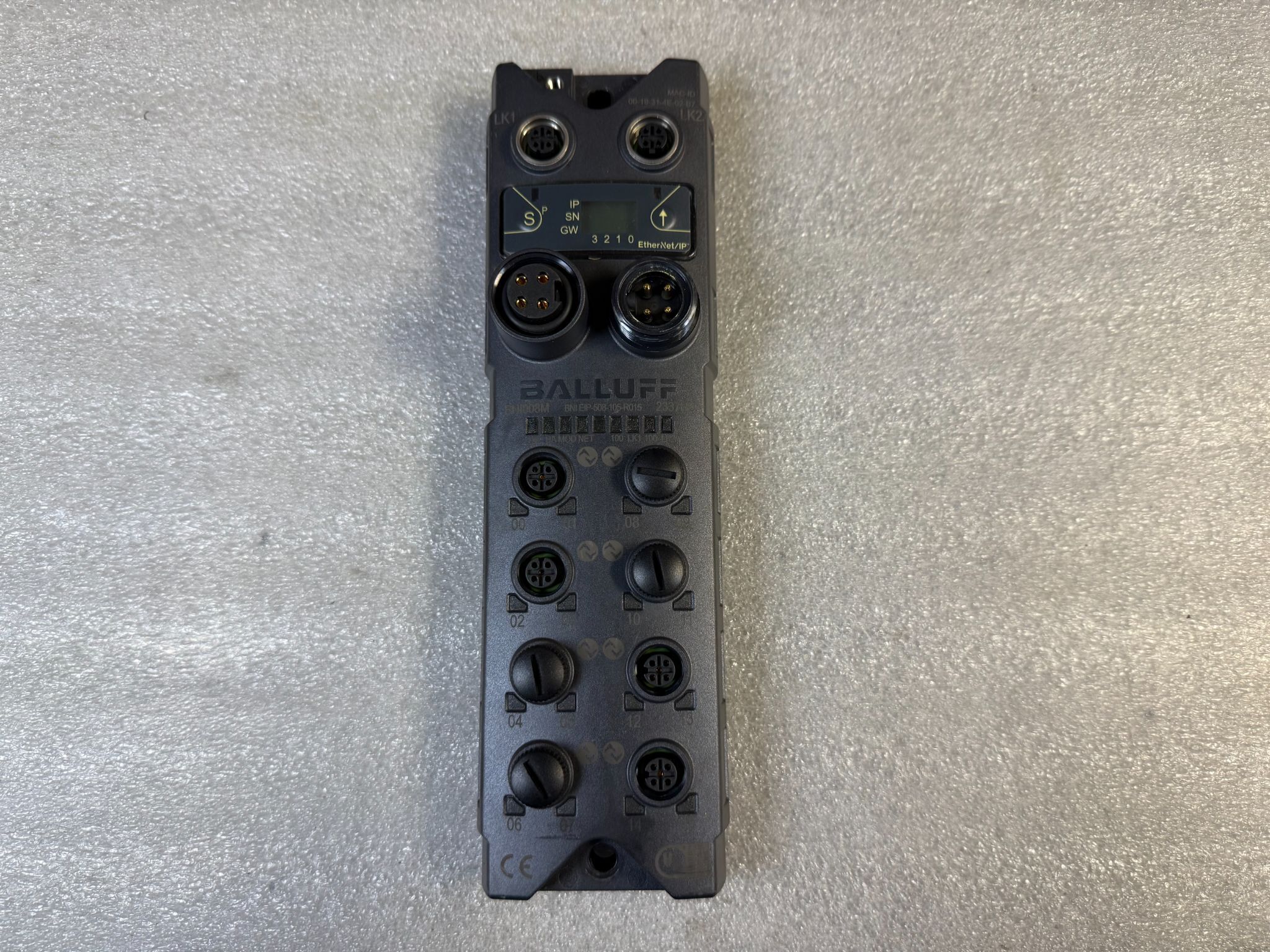 BALLUFF BNI EIP‑508‑105‑R015 Ethernet/IP I/O Module BNI008M USED 0