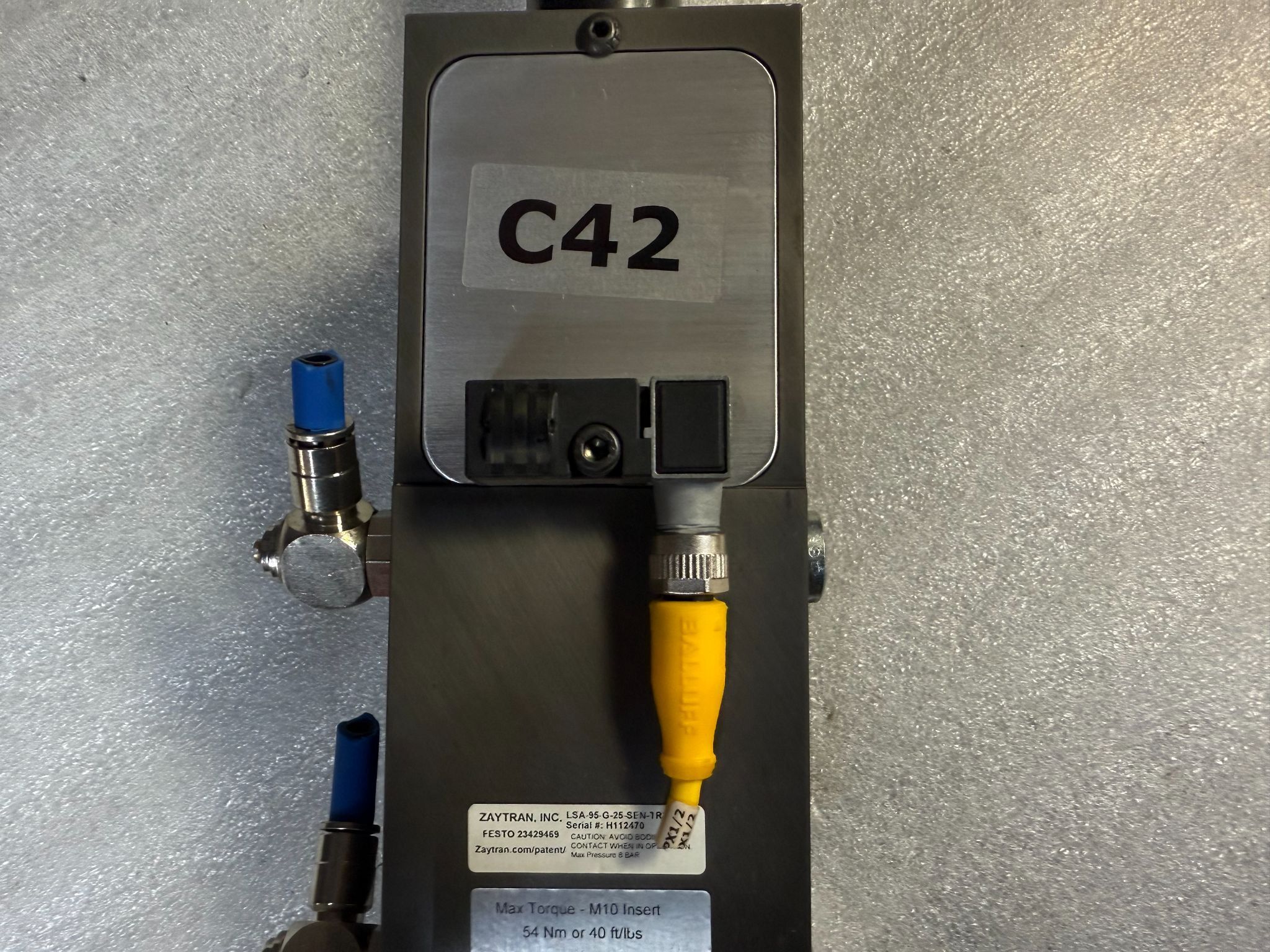ZAYTRAN LSA‑95‑G‑25‑SEN‑TRK Shot Pin Actuator USED 4