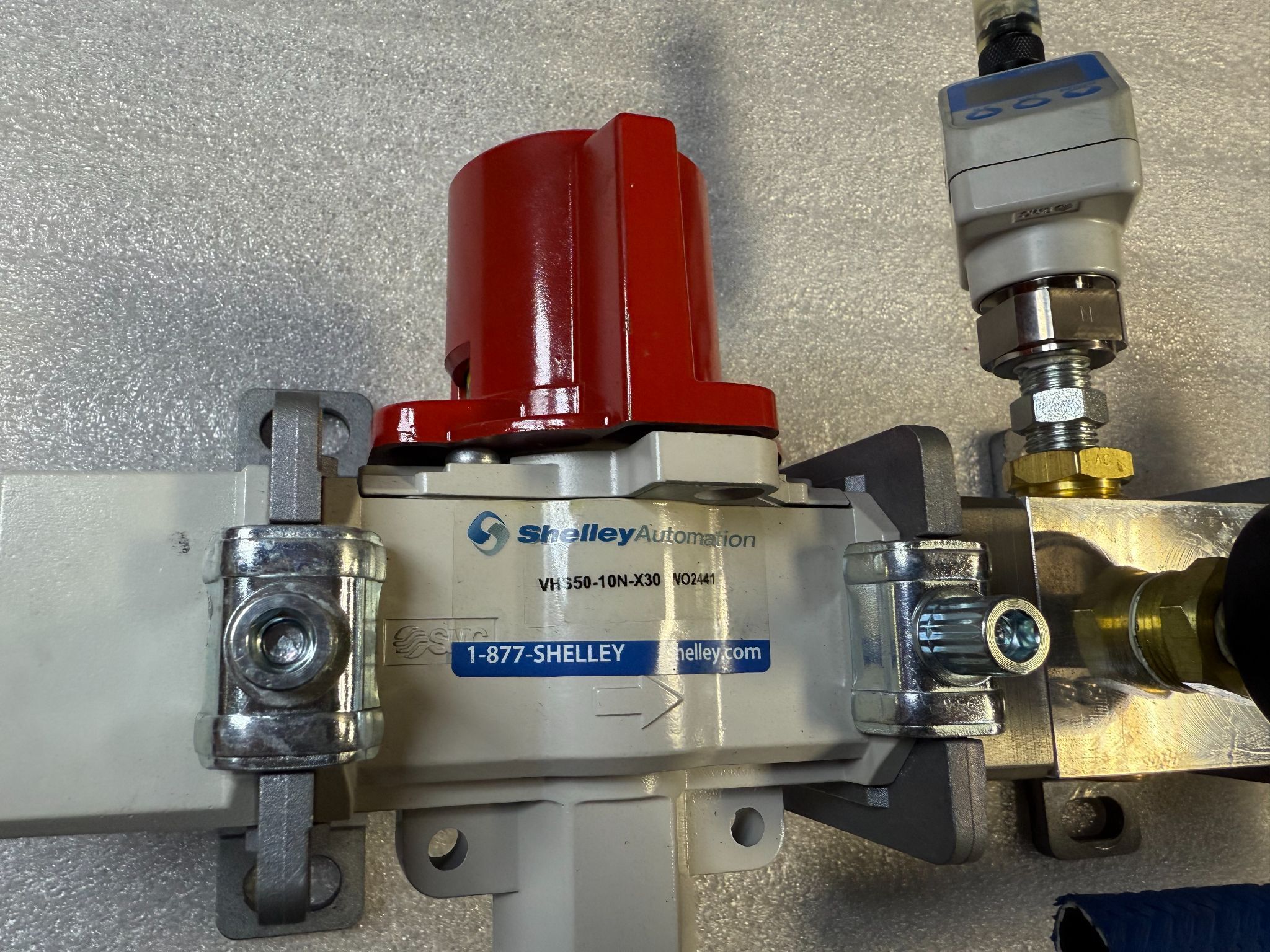 SMC VHS50‑10N‑X30 Pneumatic Safety Shut‑Off Valve Assembly USED 1