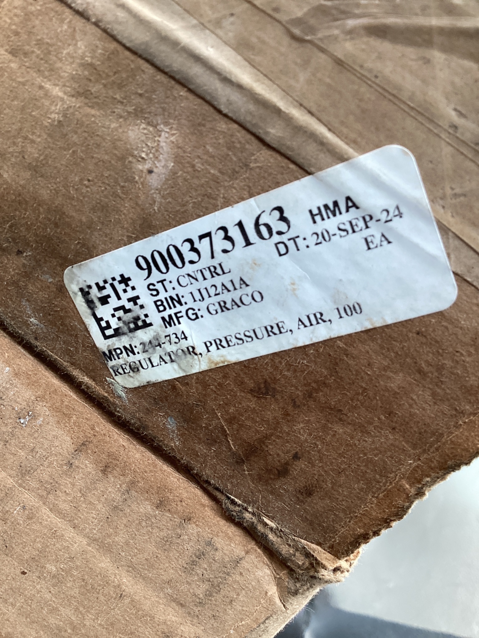 GRACO 244-734 Air Pressure Regulator USED 1