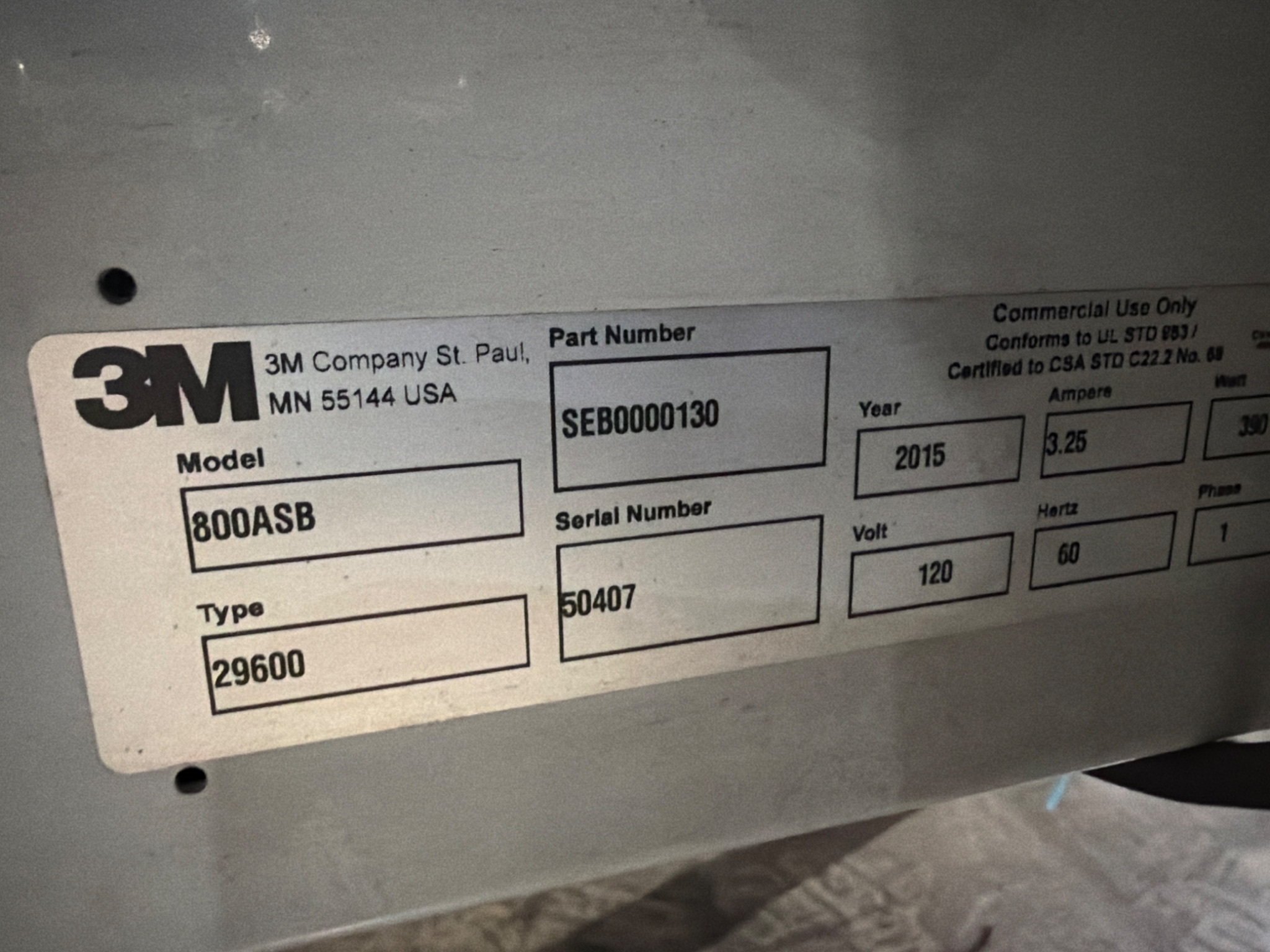 3M-Matic 800ASB Automatic Case Sealer Tape System 120V USED 5