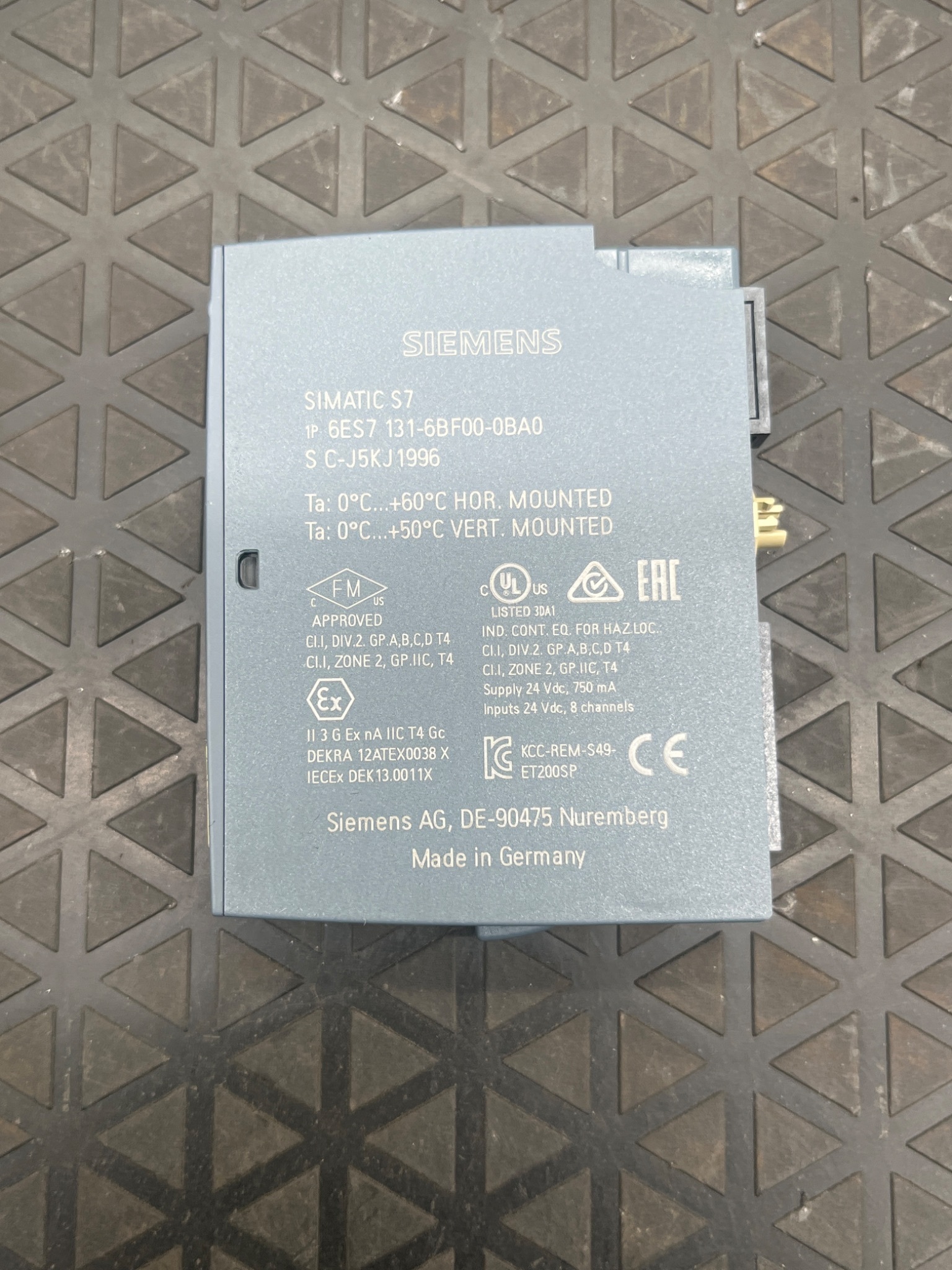 SIEMENS 6ES7 131-6BF00-0BA0 SIMATIC ET200SP Digital Input Module 8x24VDC USED 0