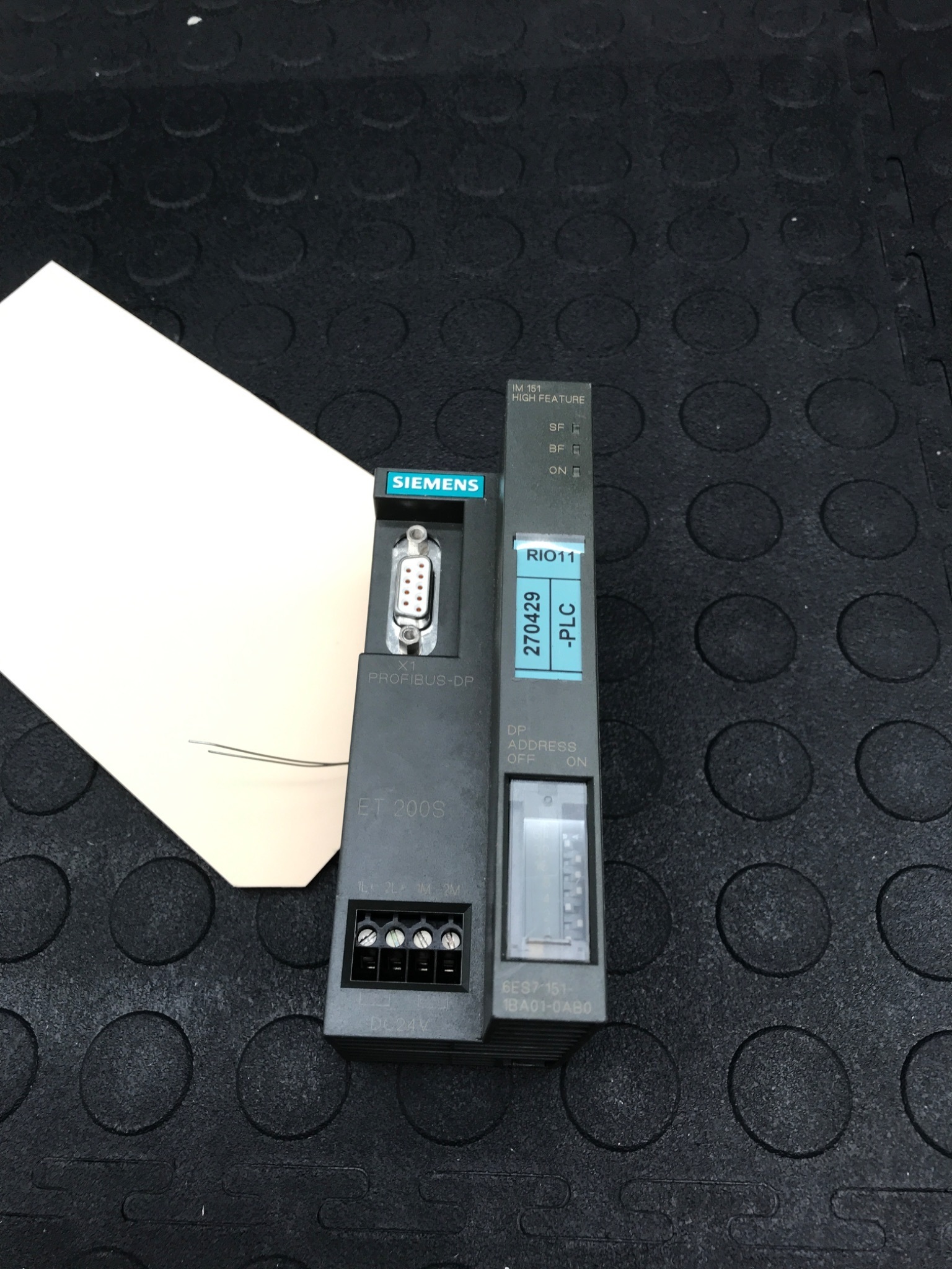 SIEMENS 6ES7 151-1BA01-0AB0 SIMATIC ET200S PROFIBUS Interface Module USED 0