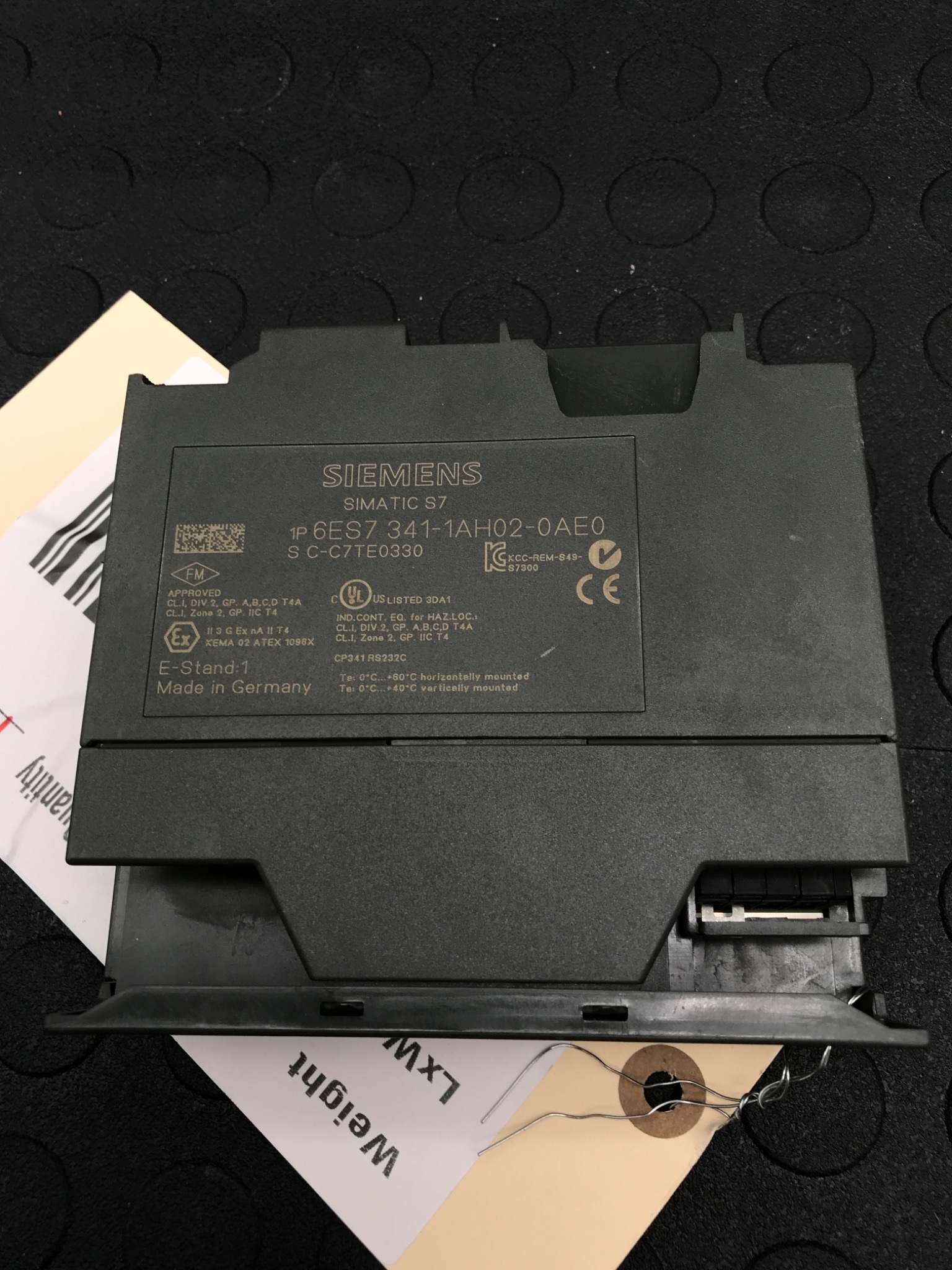 SIEMENS 6ES7 341-1AH02-0AE0 SIMATIC S7-300 CP341 RS232 Communication Module USED 1