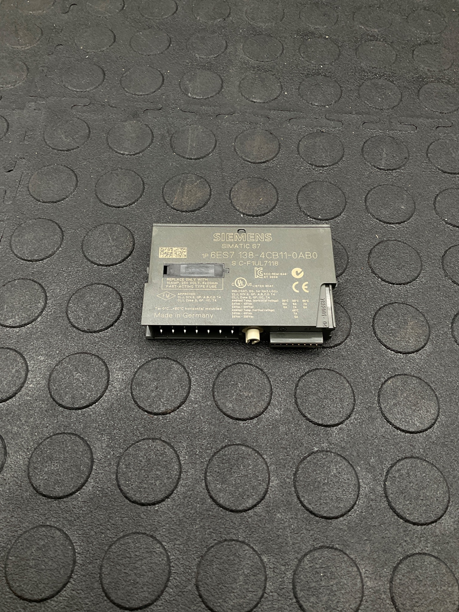 SIEMENS 6ES7 138-4CB11-0AB0 SIMATIC ET200S PM-E Power Module USED 0
