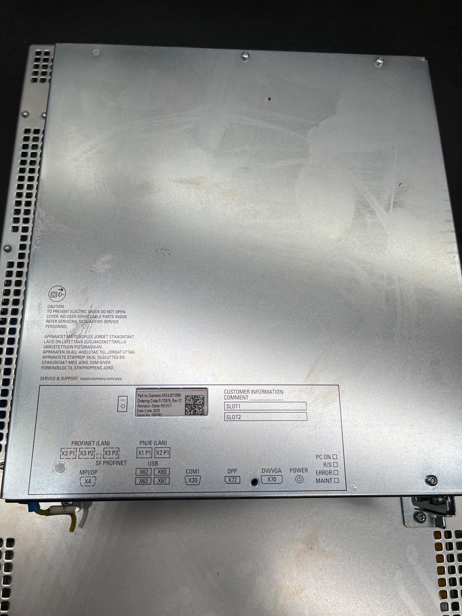 SIEMENS 6AV7260‑2GM41‑0BX6 SIMATIC IPC677D 22" Touch Panel PC USED 7
